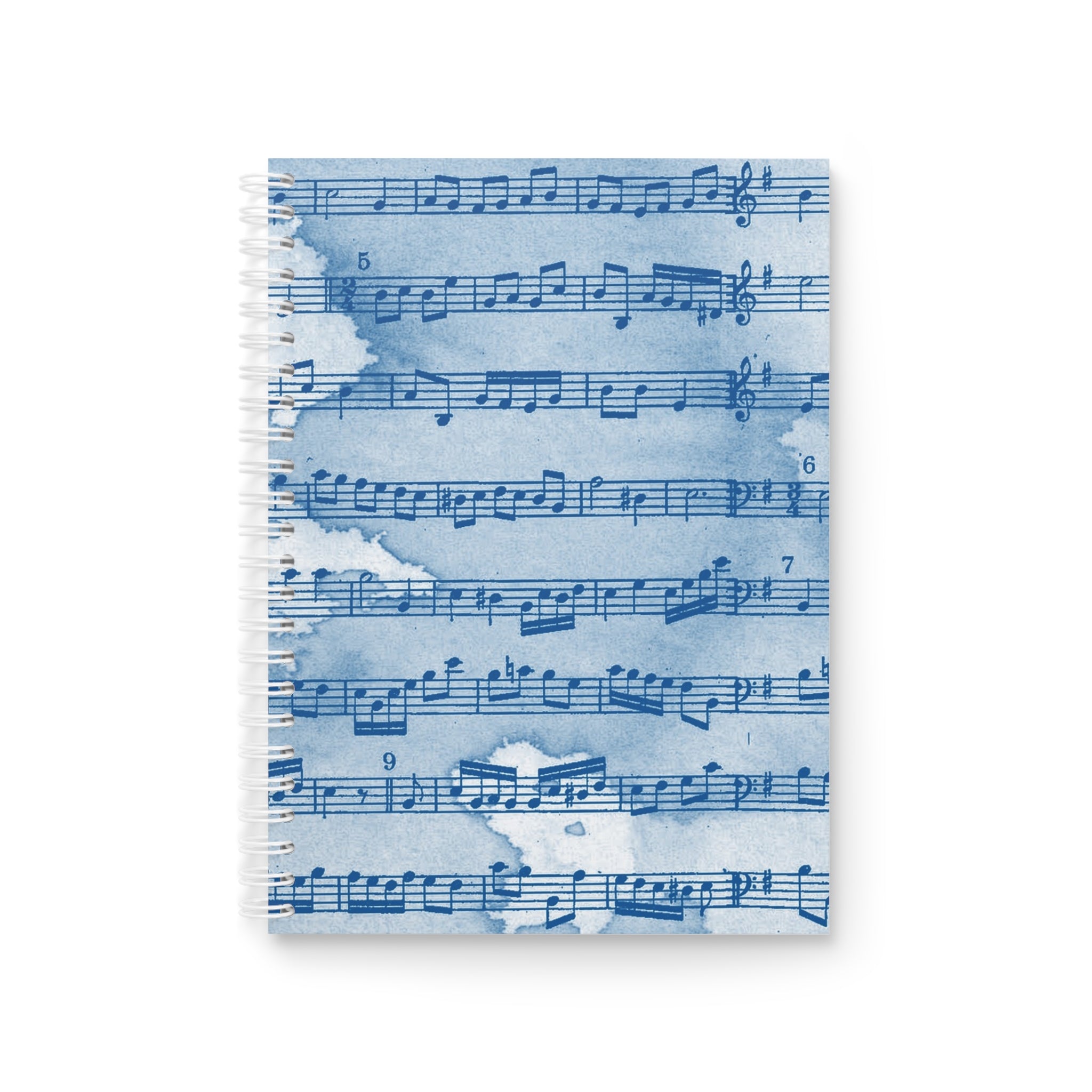 Drip Spill Type Beat Sheet Music Blue Spiral Notebook, Artsulli - Art is Long, Life is Short, Paper products, Size, One Size, , , , , 16546685996870868780