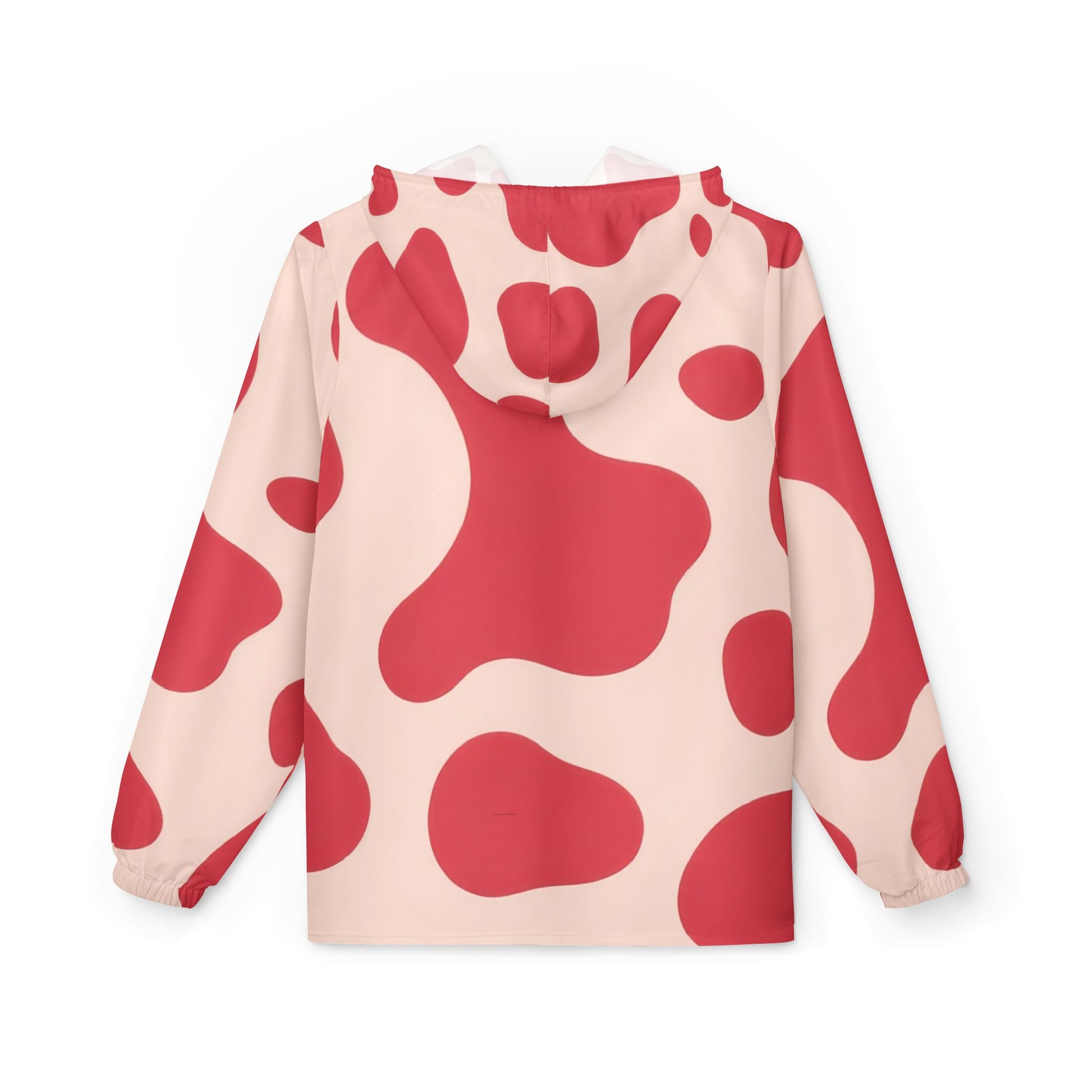 Red Jungle Cow Windbreaker Jacket (AOP), Artsulli - Art is Long, Life is Short, Outerwear, , , , , , , 