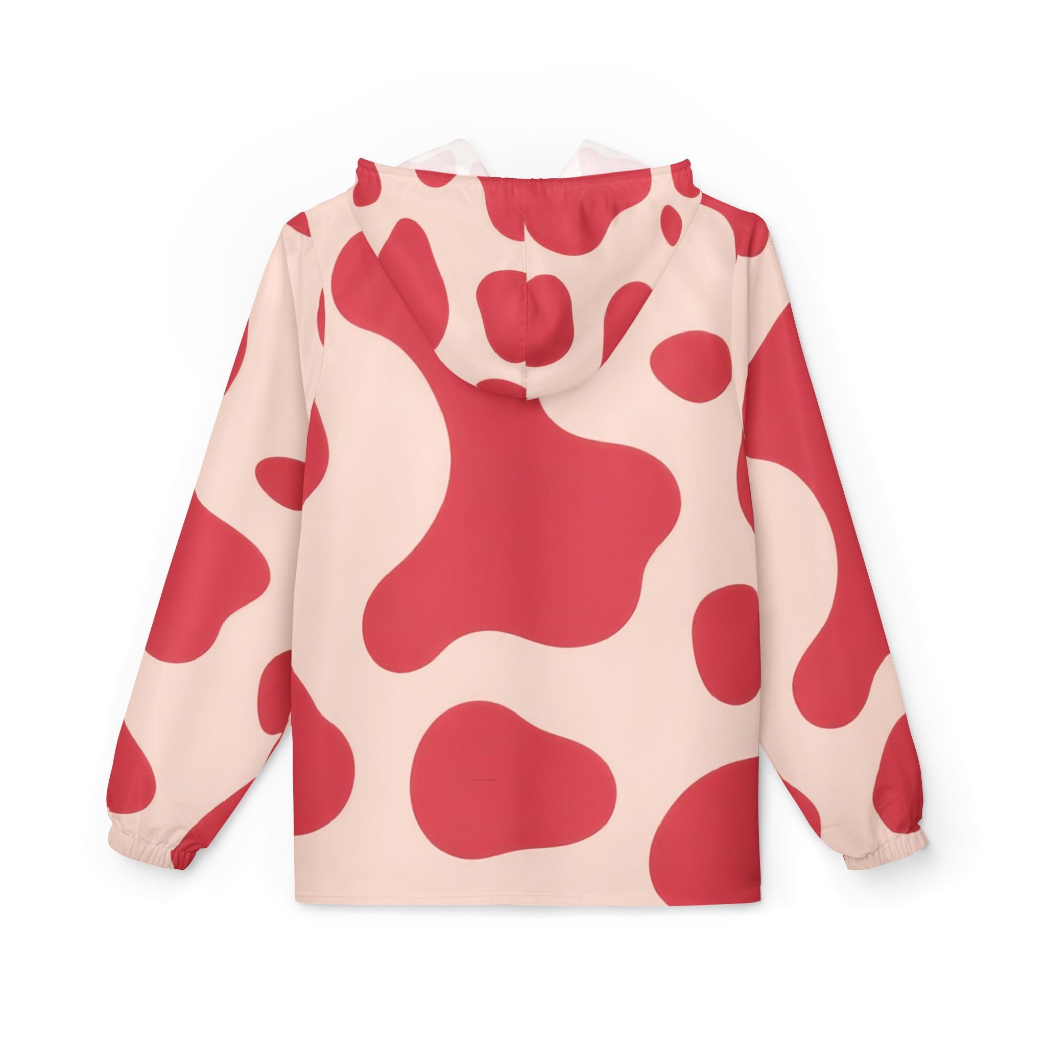 Red Jungle Cow Windbreaker Jacket (AOP), Artsulli - Art is Long, Life is Short, Outerwear, , , , , , , 