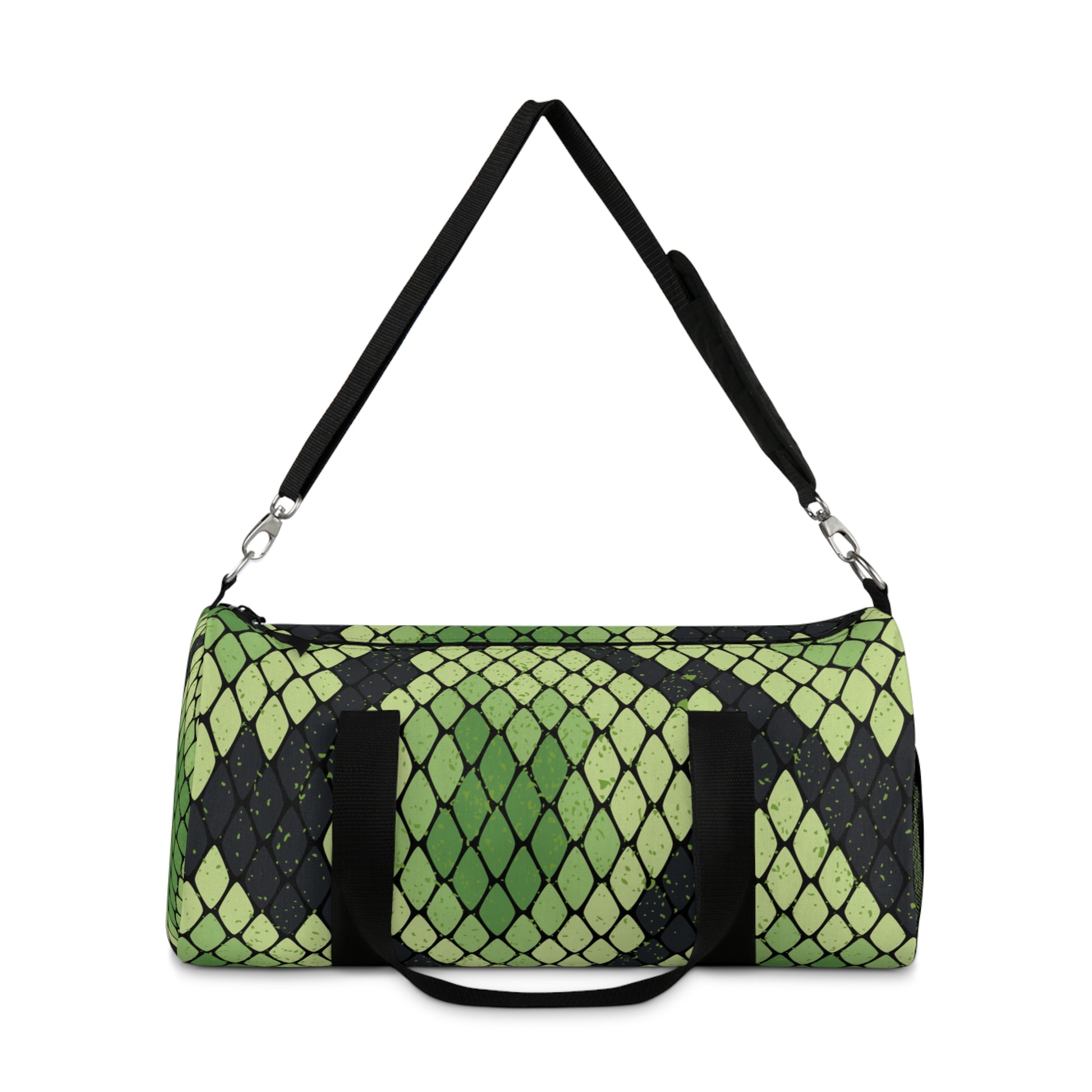 Snake Skin Green and Black Duffel Bag, Artsulli - Art is Long, Life is Short, Bags, , , , , , , 