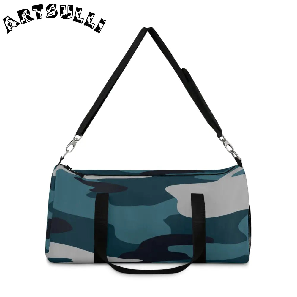 JAKKOUTTHEBXX Blue Camouflage Duffel Bag JAKKOUTTHEBXX Artsulli