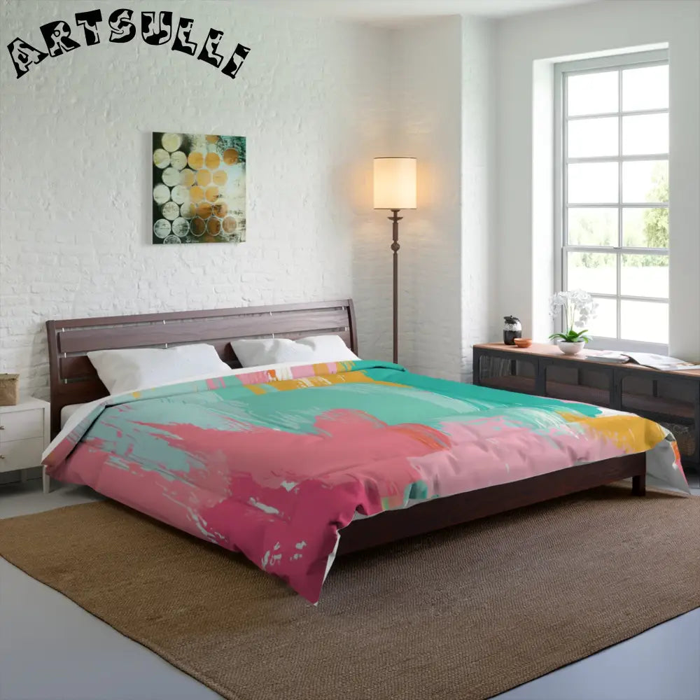 JAKKOUTTHEBXX Preppy Pixel Bloom Comforter JAKKOUTTHEBXX Artsulli