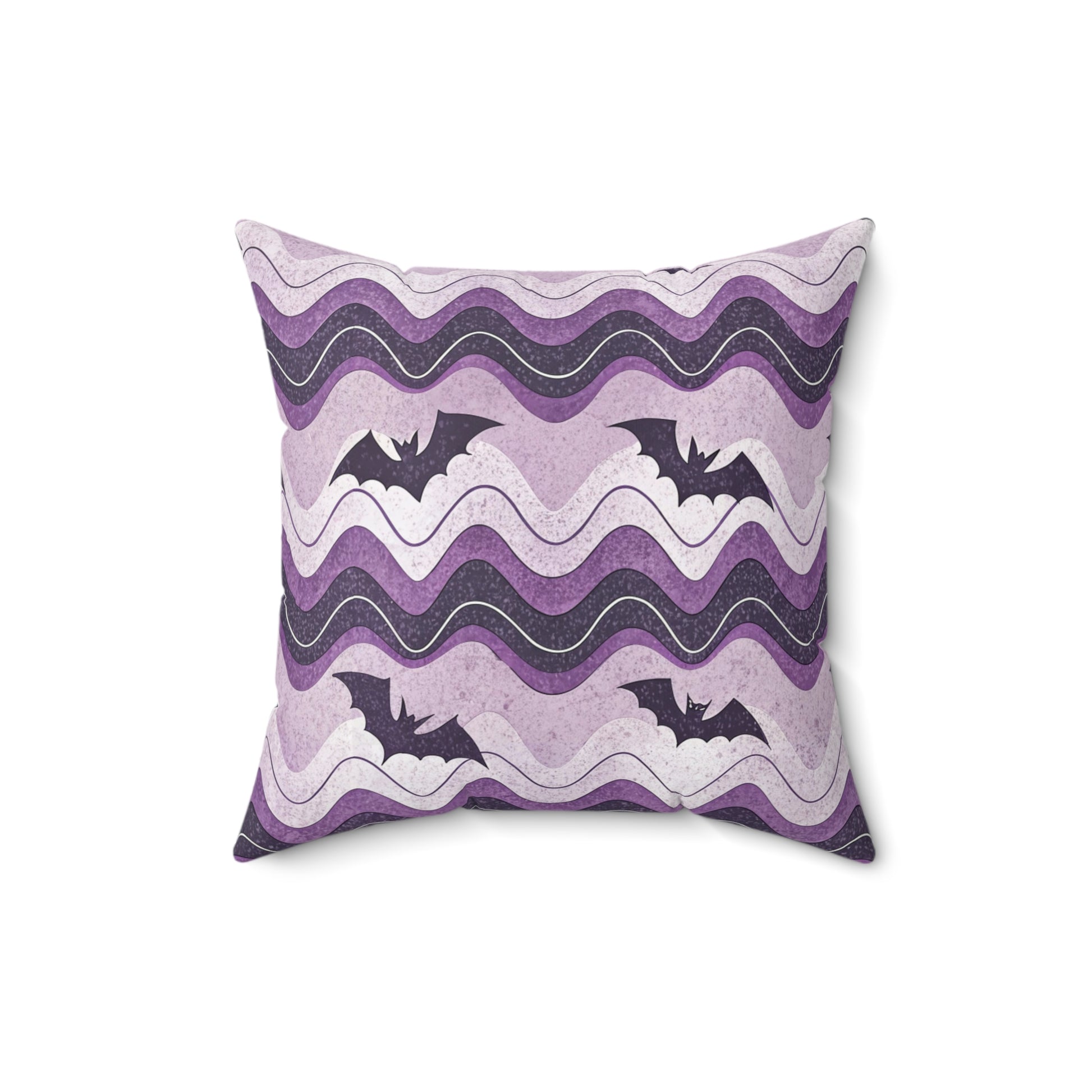 Bat Wave Spun Polyester Square Pillow, Artsulli - Art is Long, Life is Short, Home Decor, , , , , , , 