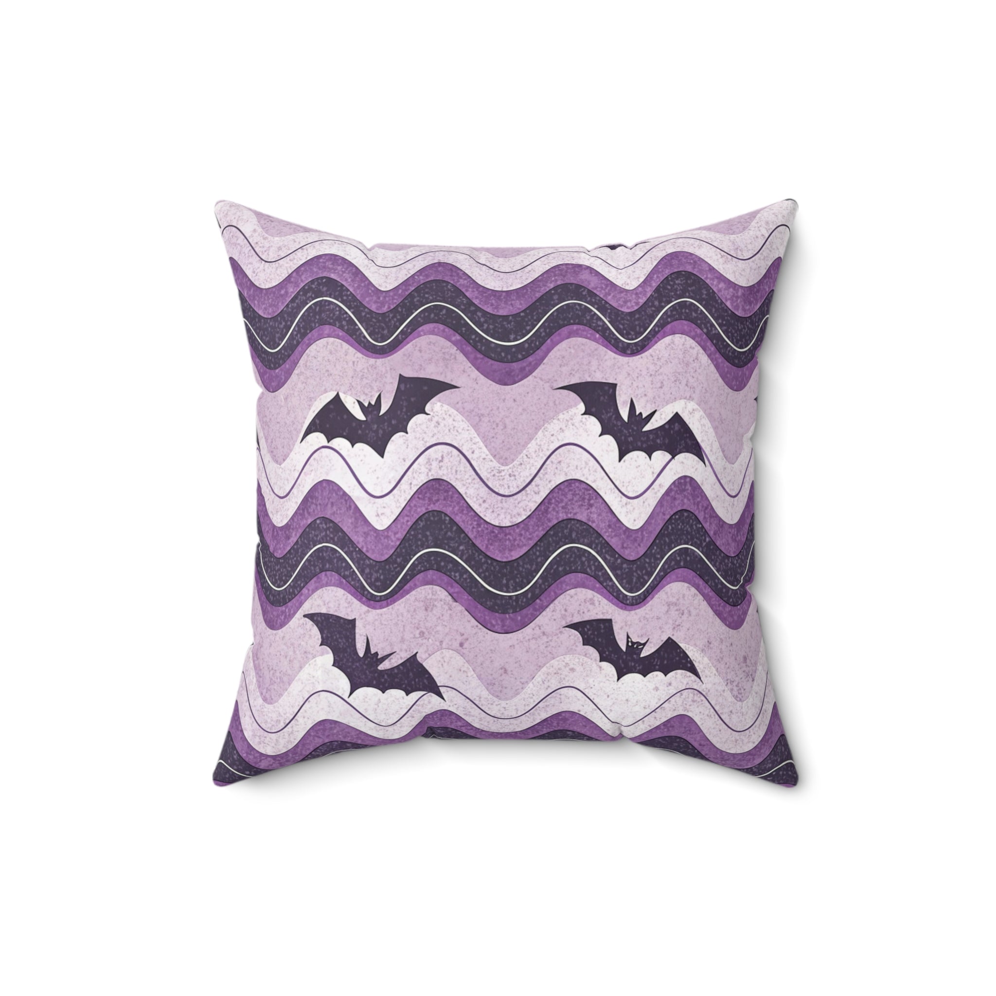 Bat Wave Spun Polyester Square Pillow, Artsulli - Art is Long, Life is Short, Home Decor, , , , , , , 