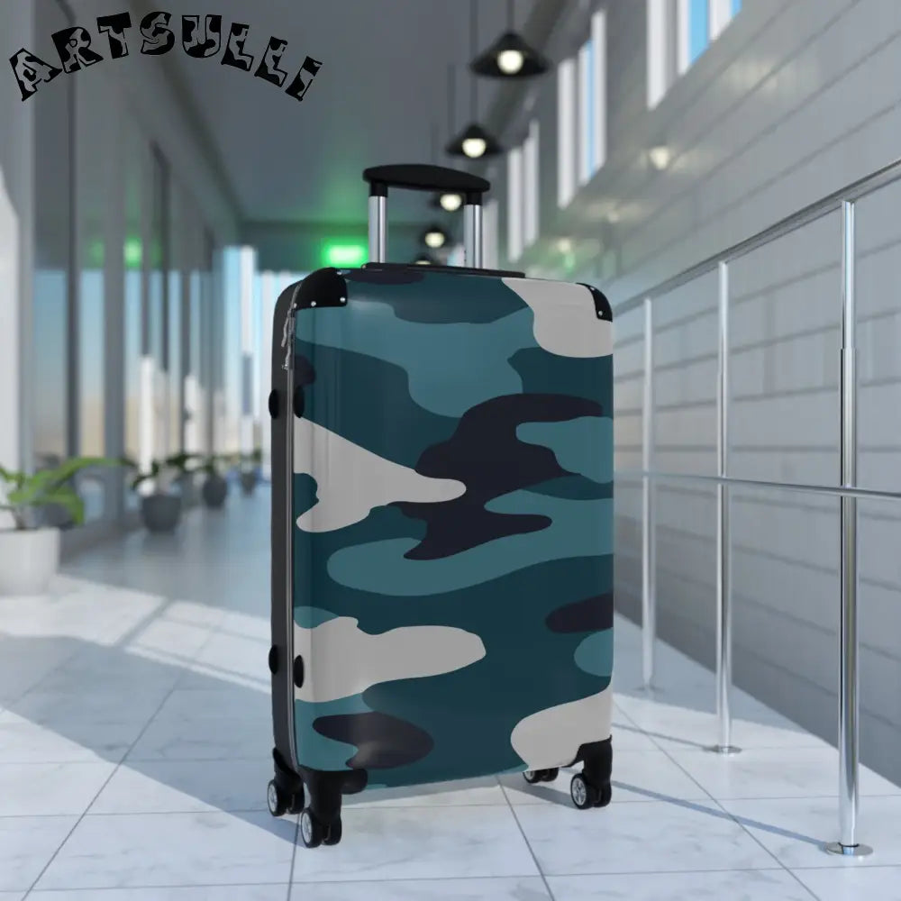 JAKKOUTTHEBXX Blue Camouflage Suitcase JAKKOUTTHEBXX Artsulli - Art