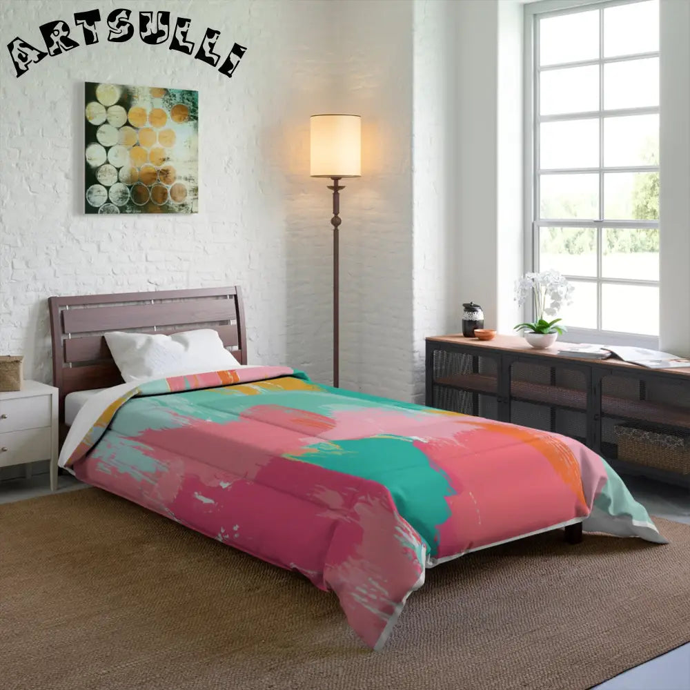 JAKKOUTTHEBXX Preppy Pixel Bloom Comforter JAKKOUTTHEBXX Artsulli
