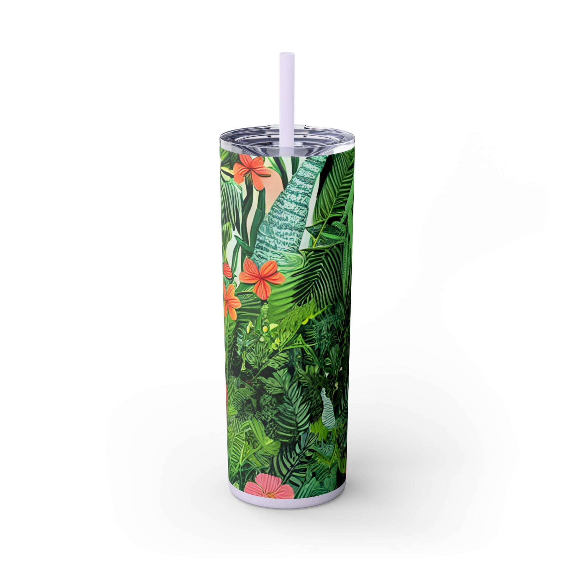 Jungle Zebra Art Skinny Tumbler with Straw, 20oz, Artsulli - Art is Long, Life is Short, Mug, , , , , , , 