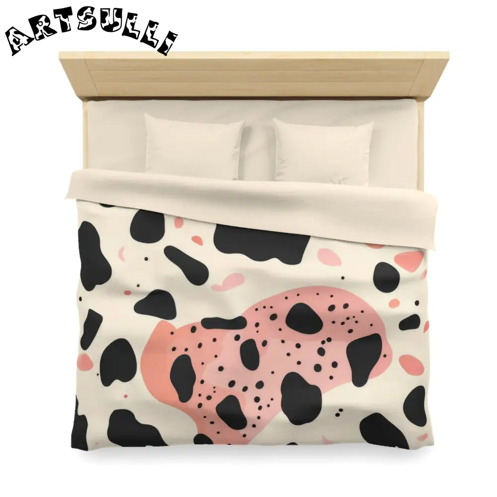 JAKKOUTTHEBXX Pink Cow Print Super Soft Art Printed Duvet Cover 2025