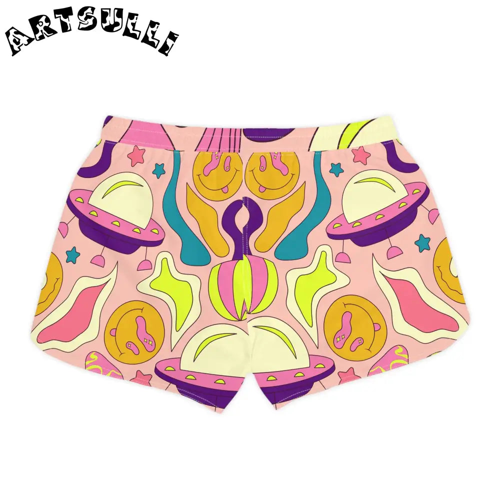 JAKKOUTTHEBXX Trippy Spaceships Women’s Casual Shorts (AOP)
