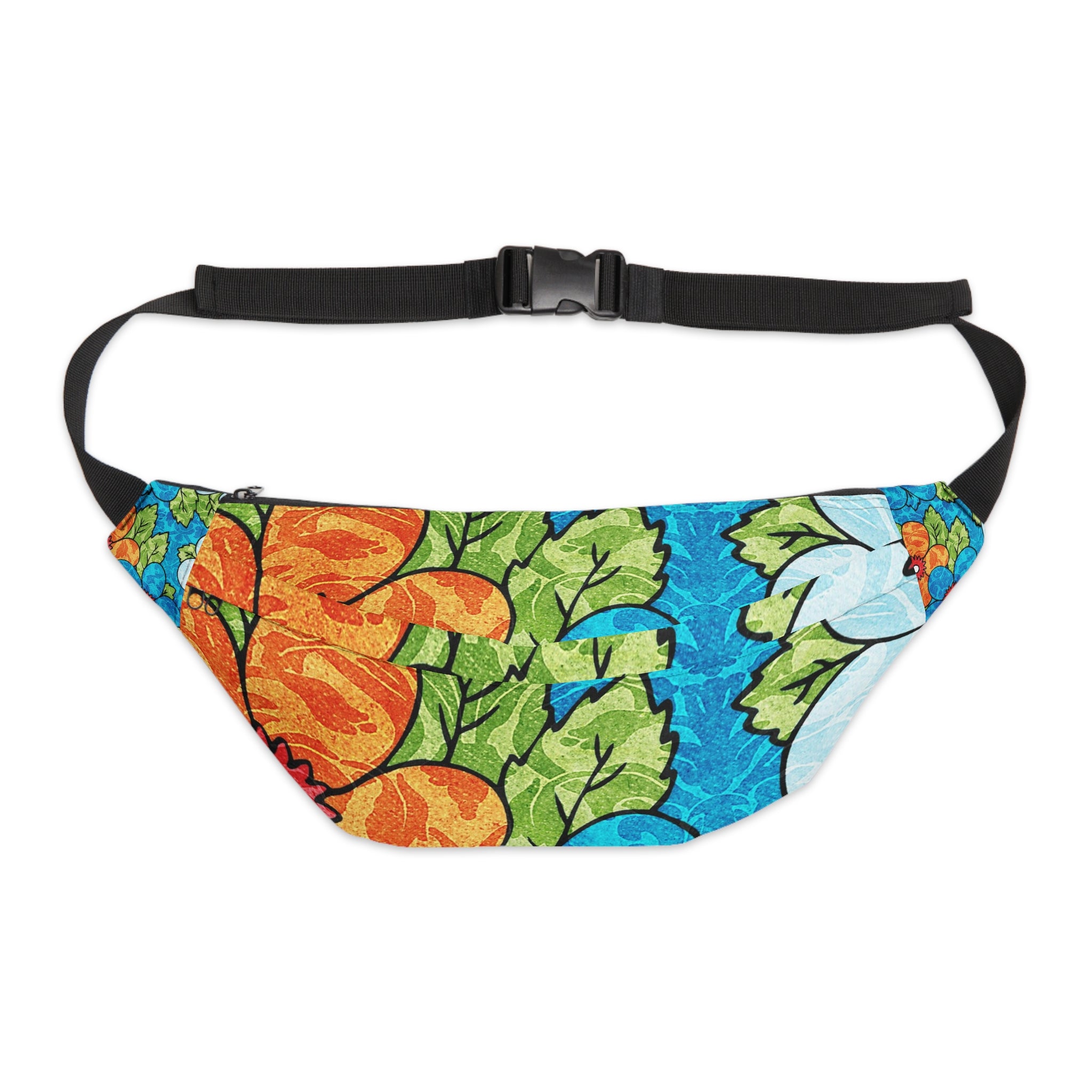Blue Orange Groovy Large Fanny Pack, Artsulli - Art is Long, Life is Short, Bags, Size, 8" × 9" × 4'', , , , , 33722959209054452871