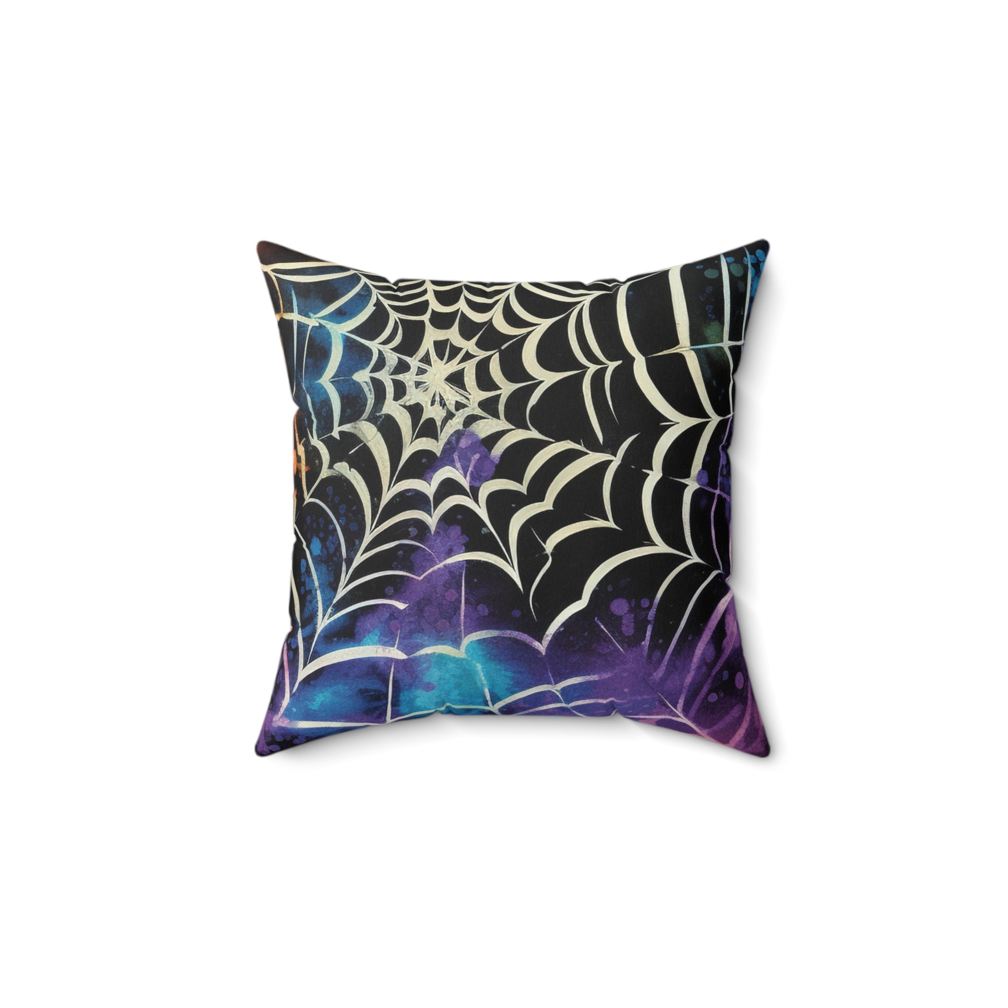 Spider Web Tie Dye Spun Polyester Square Pillow, Artsulli - Art is Long, Life is Short, Home Decor, , , , , , , 