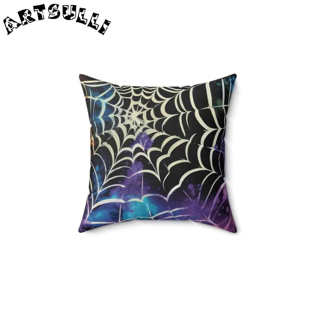 JAKKOUTTHEBXX Colorful Spiderweb Throw Pillow 2025