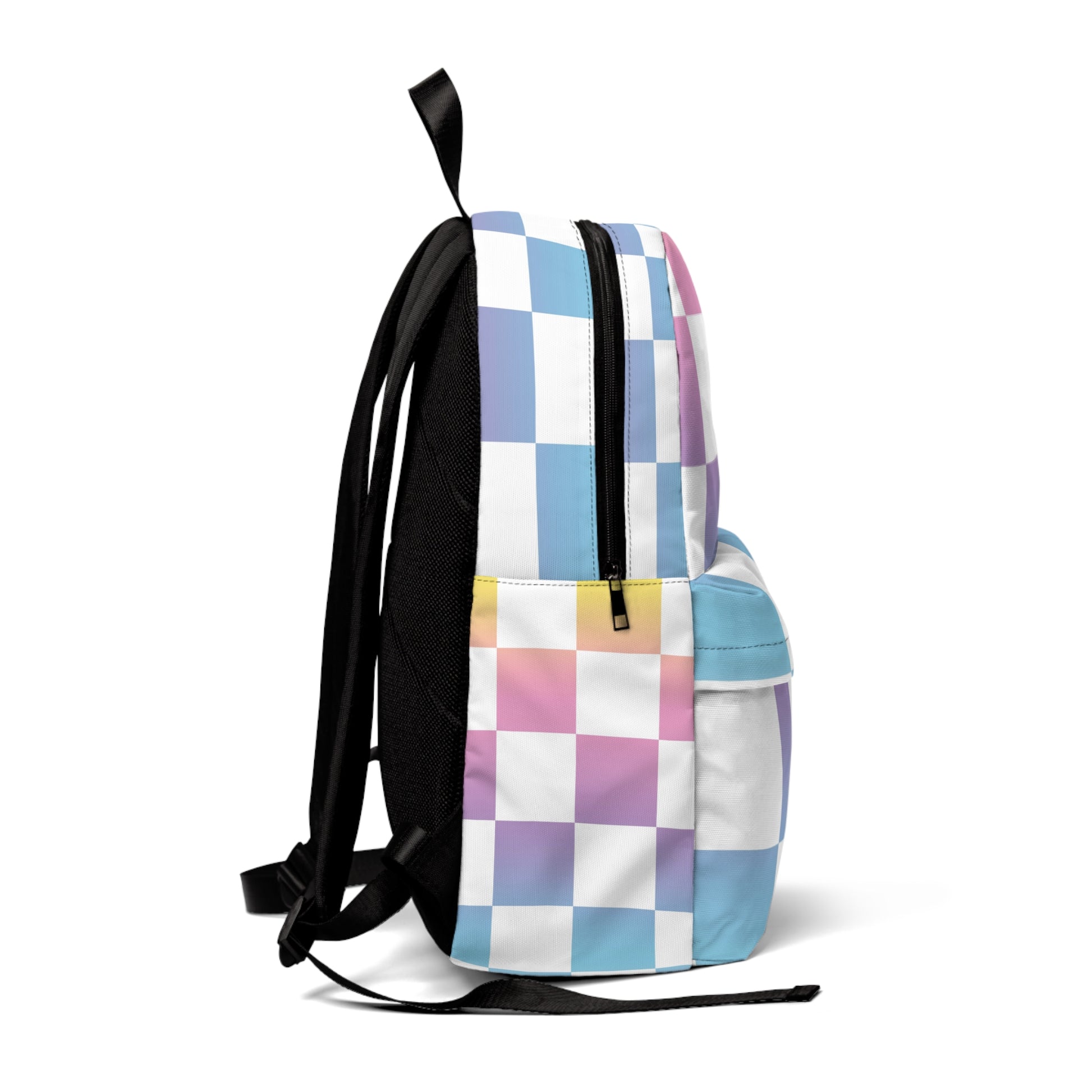 Vaporwave Check Unisex Classic Backpack, Artsulli - Art is Long, Life is Short, Bags, , , , , , , 