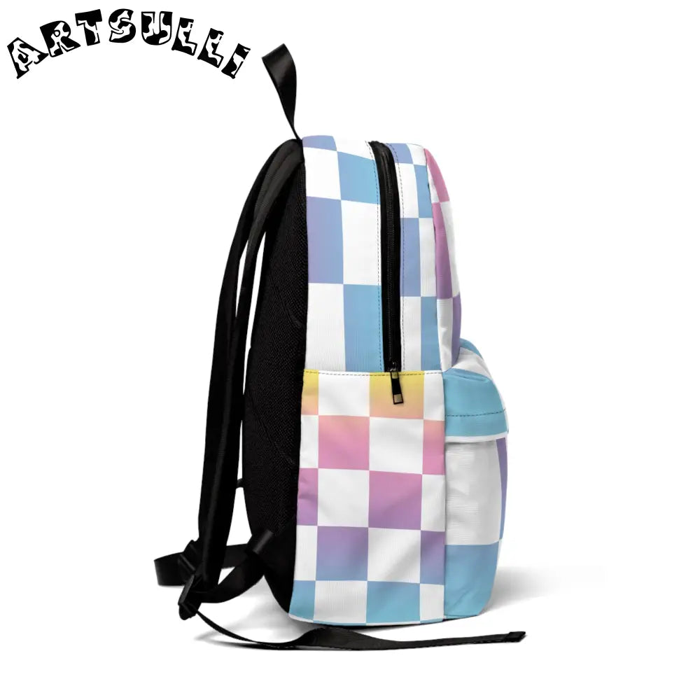 JAKKOUTTHEBXX Vaporwave Check Unisex Classic Backpack JAKKOUTTHEBXX