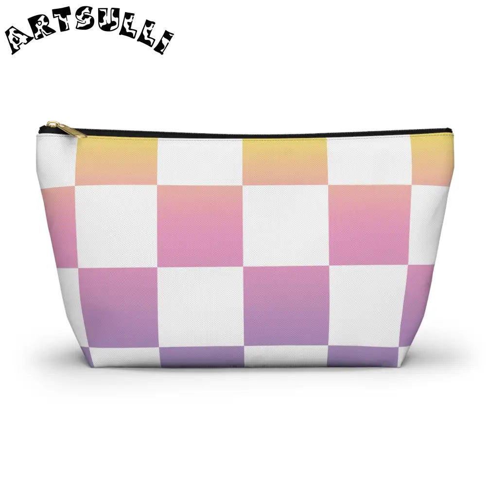 JAKKOUTTHEBXX Vaporwave Check Accessory Pouch w T-bottom