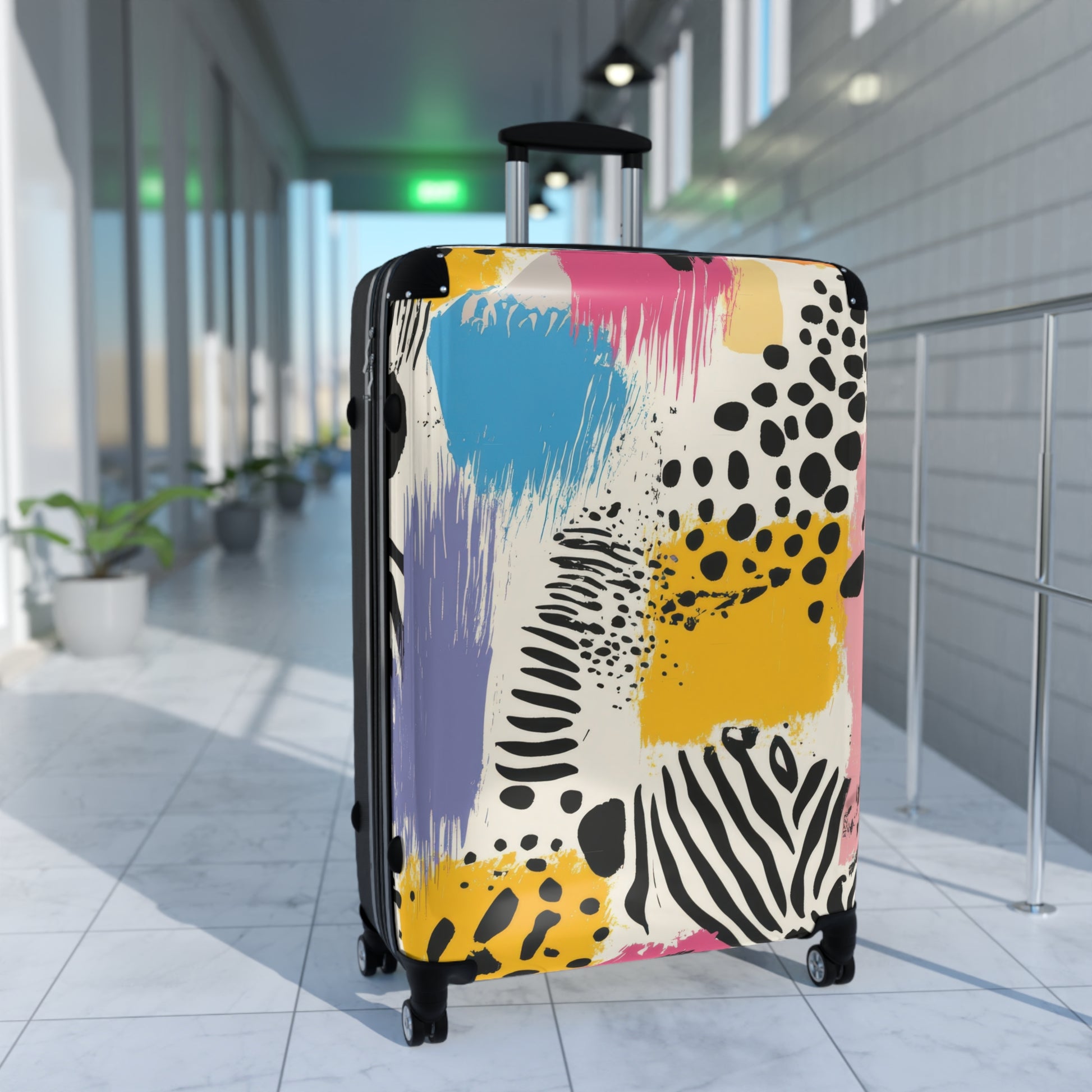 Rae Zebra Rhapsody II Suitcase, Artsulli - Art is Long, Life is Short, Bags, , , , , , , 