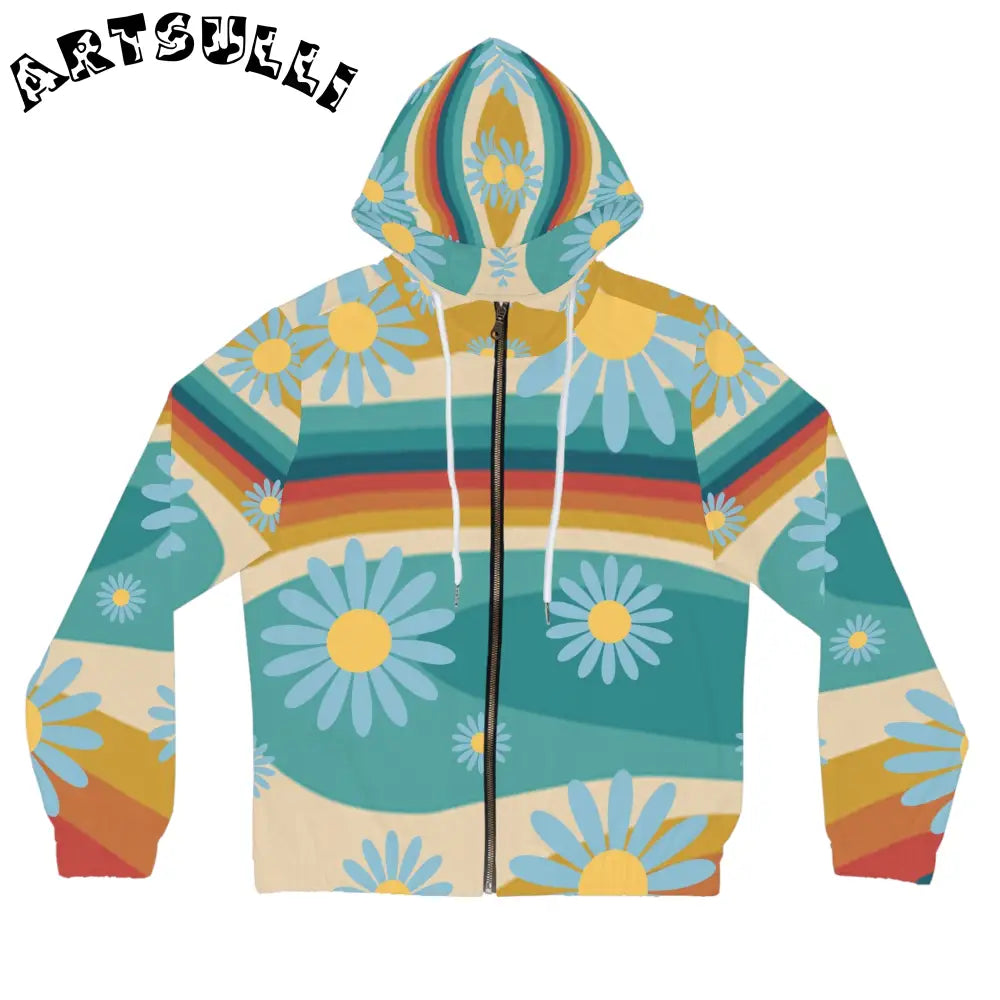 JAKKOUTTHEBXX Psychedelic Floral Hills Multi-Color Women’s Full-Zip