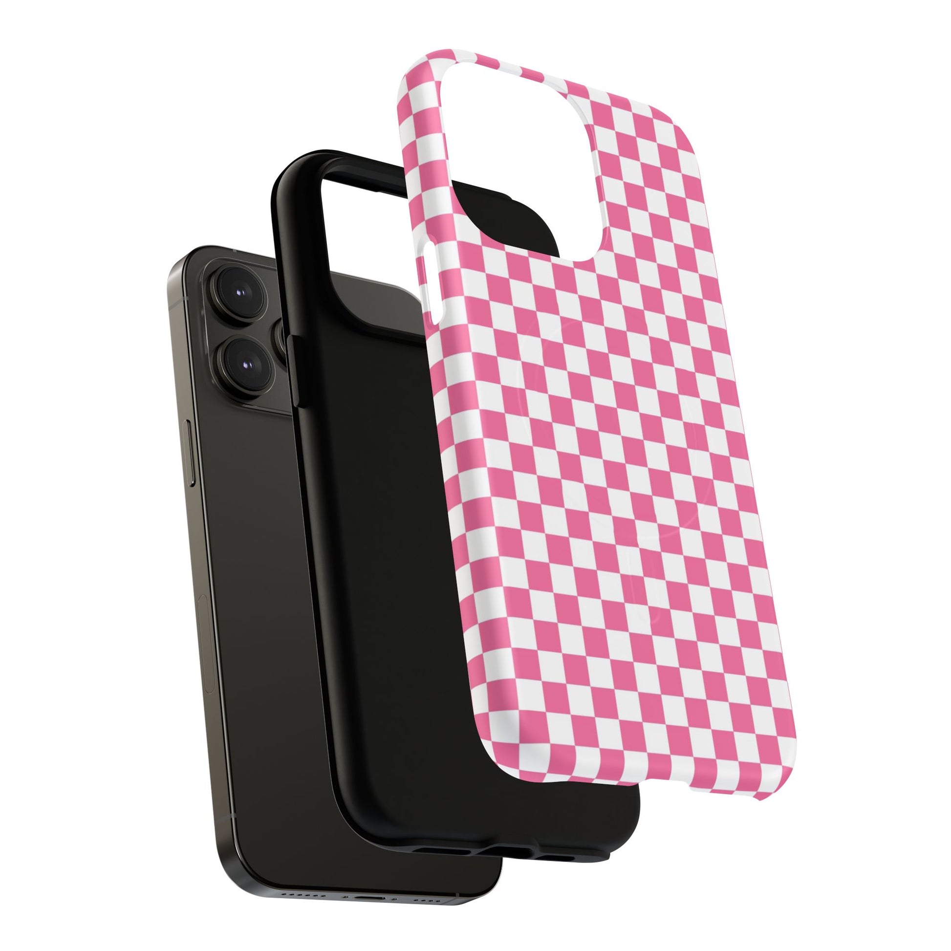 Yuyushiki Pink Check Tough Magnetic Cases, Artsulli - Art is Long, Life is Short, Phone Case, , , , , , , 