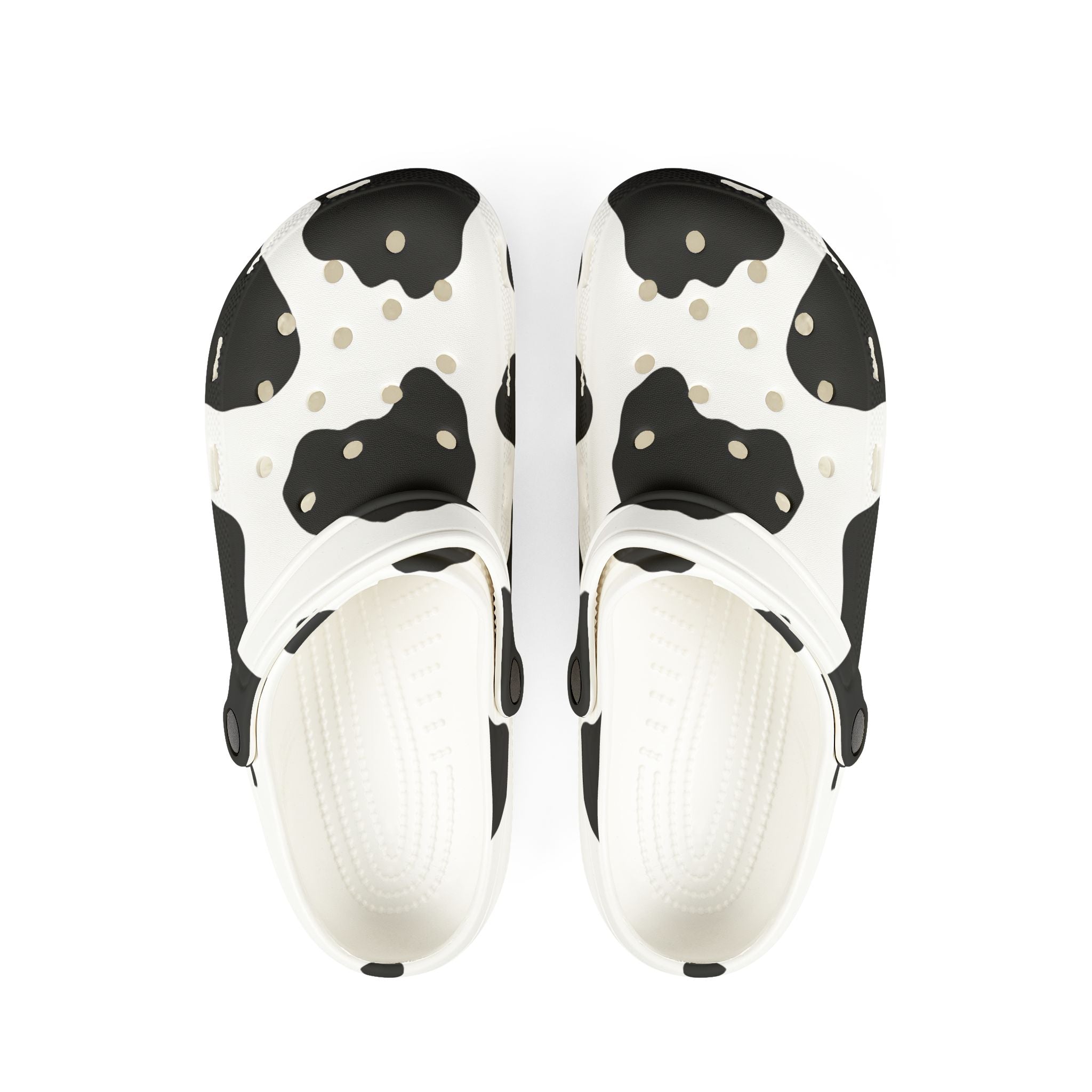 Cow Print Focus EVA Foam Rubber Shoes (AOP), Artsulli - Art is Long, Life is Short, Shoes, Size, US 6 (Women's), Color, White, , , 19031124688237243836