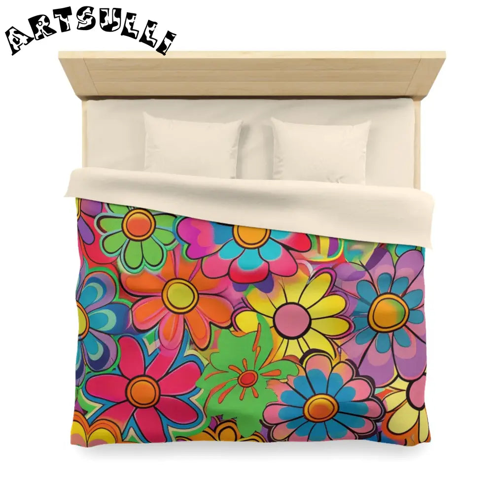 JAKKOUTTHEBXX Chromatic Daisy Dream Microfiber Duvet Cover