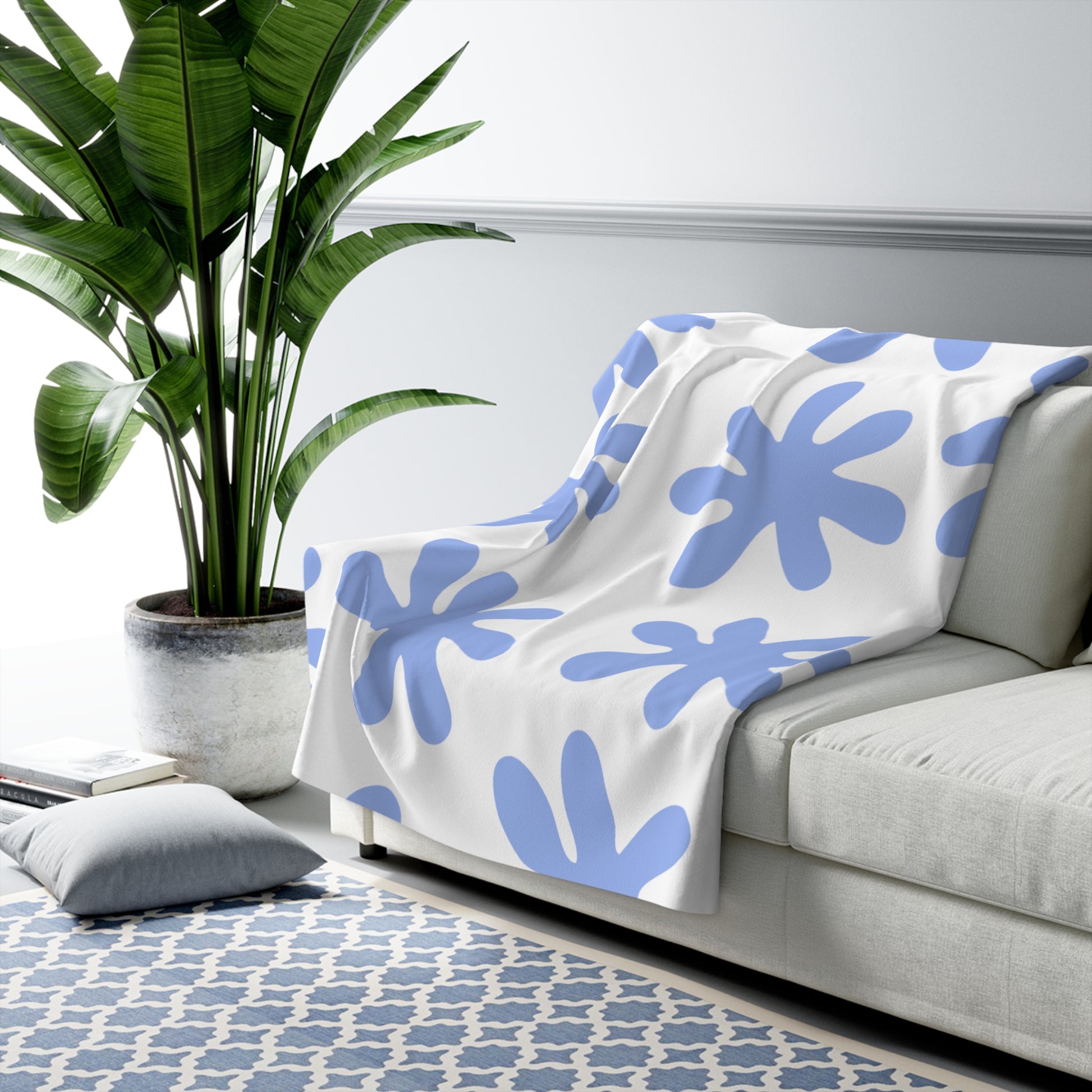 Water Splash Sherpa Fleece Blanket, Artsulli - Art is Long, Life is Short, Home Decor, , , , , , , 