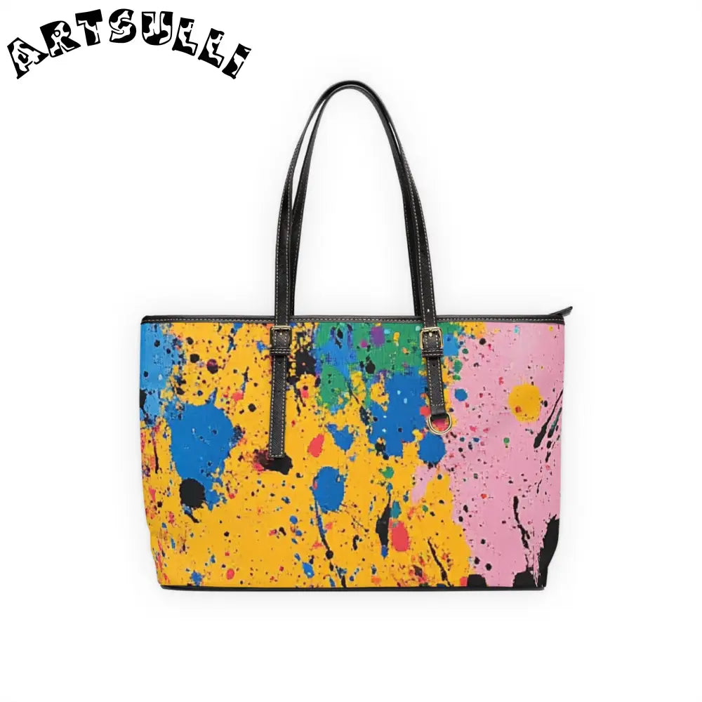 JAKKOUTTHEBXX The Colors Of Paint Splatter PU Leather Shoulder Bag