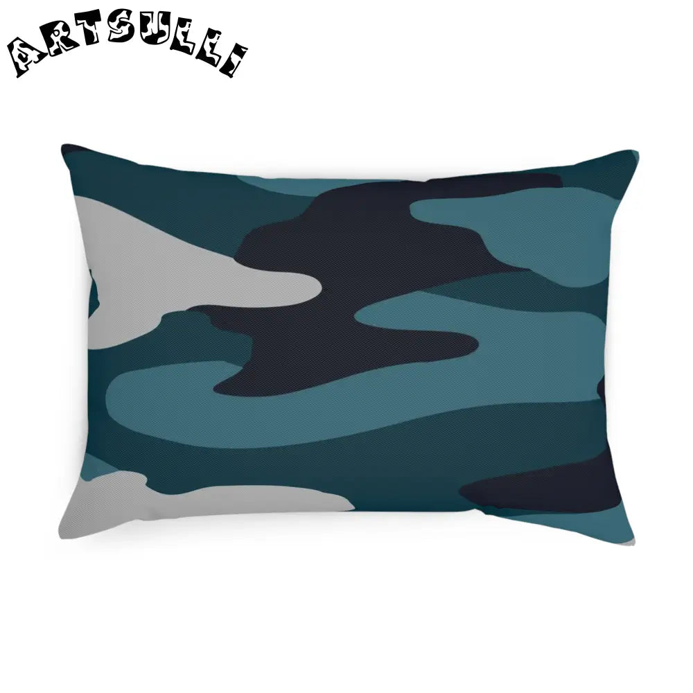 JAKKOUTTHEBXX Blue Camouflage Cushion JAKKOUTTHEBXX Artsulli - Art