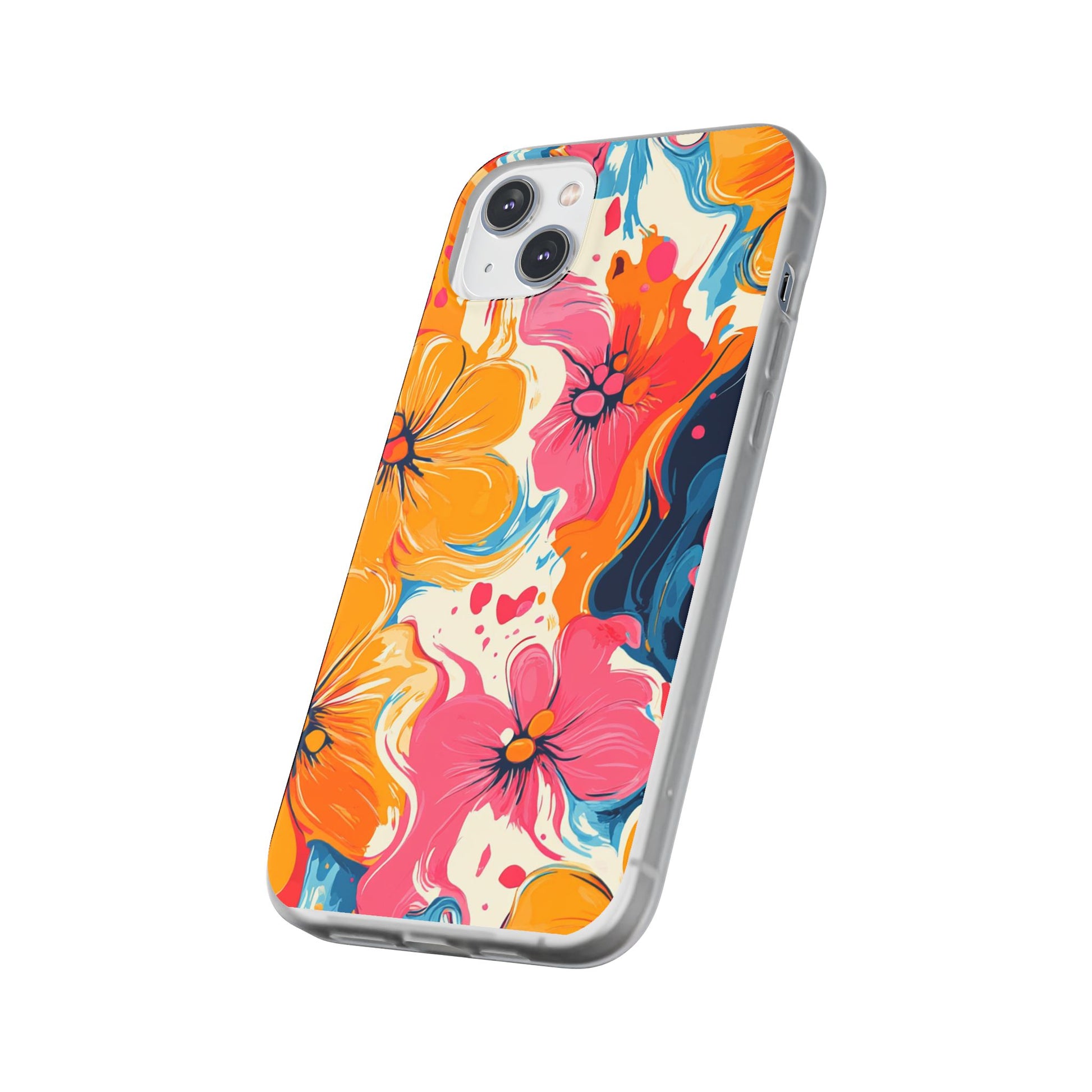 Vibrant Abstract Floral Flexi Case, Artsulli - Art is Long, Life is Short, Phone Case, , , , , , , 