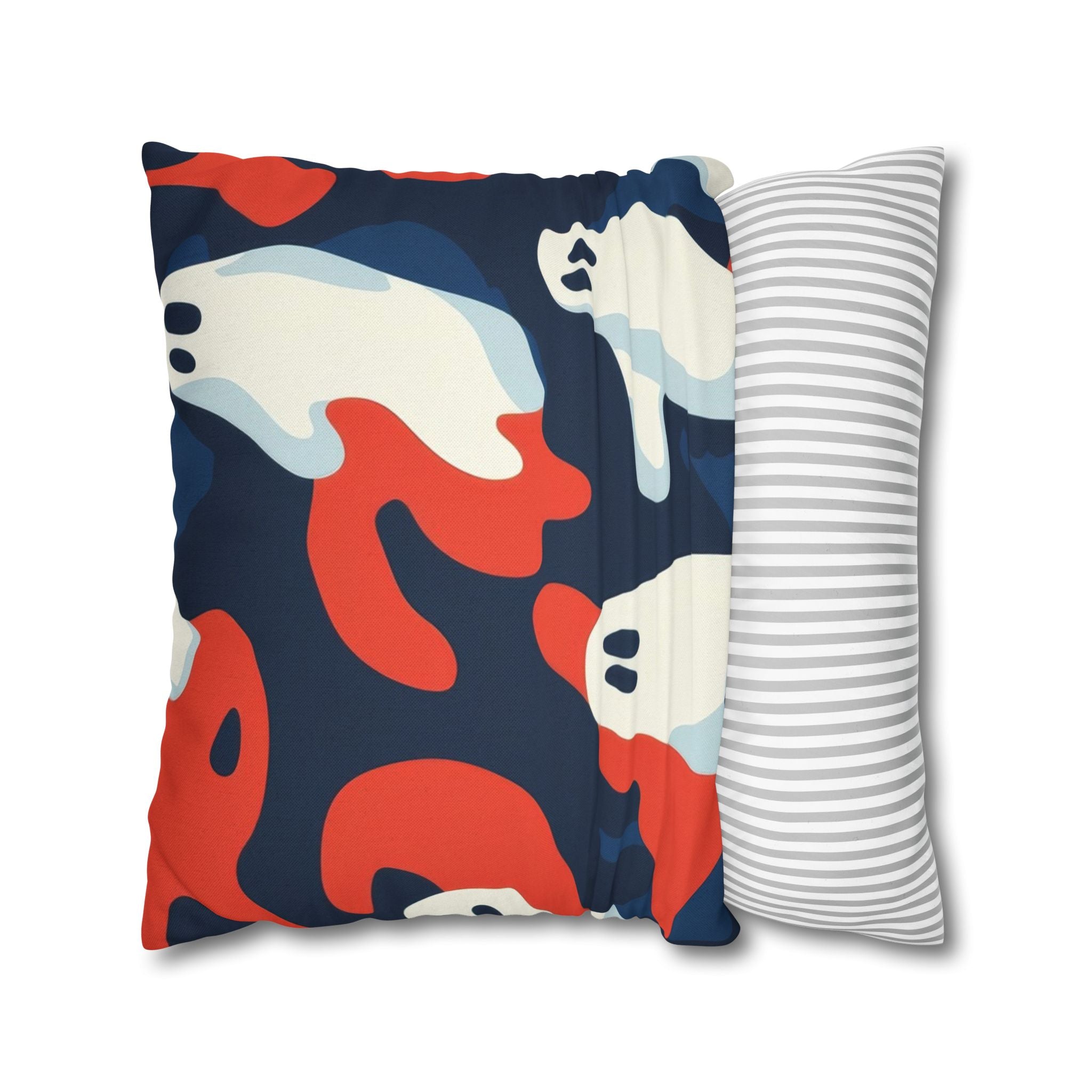 Camo Ghosts Spun Polyester Square Pillowcase, Artsulli - Art is Long, Life is Short, Home Decor, , , , , , , 