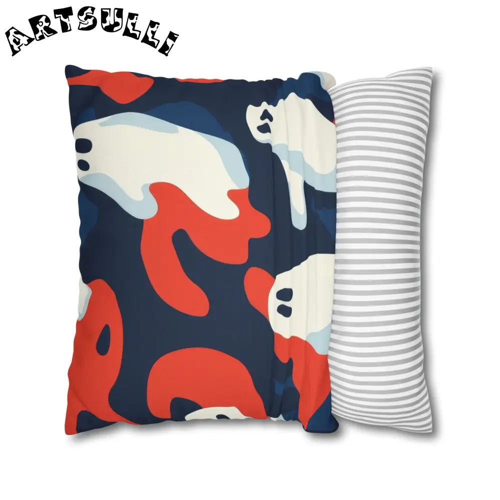 JAKKOUTTHEBXX Camo Ghosts Spun Polyester Square Pillowcase