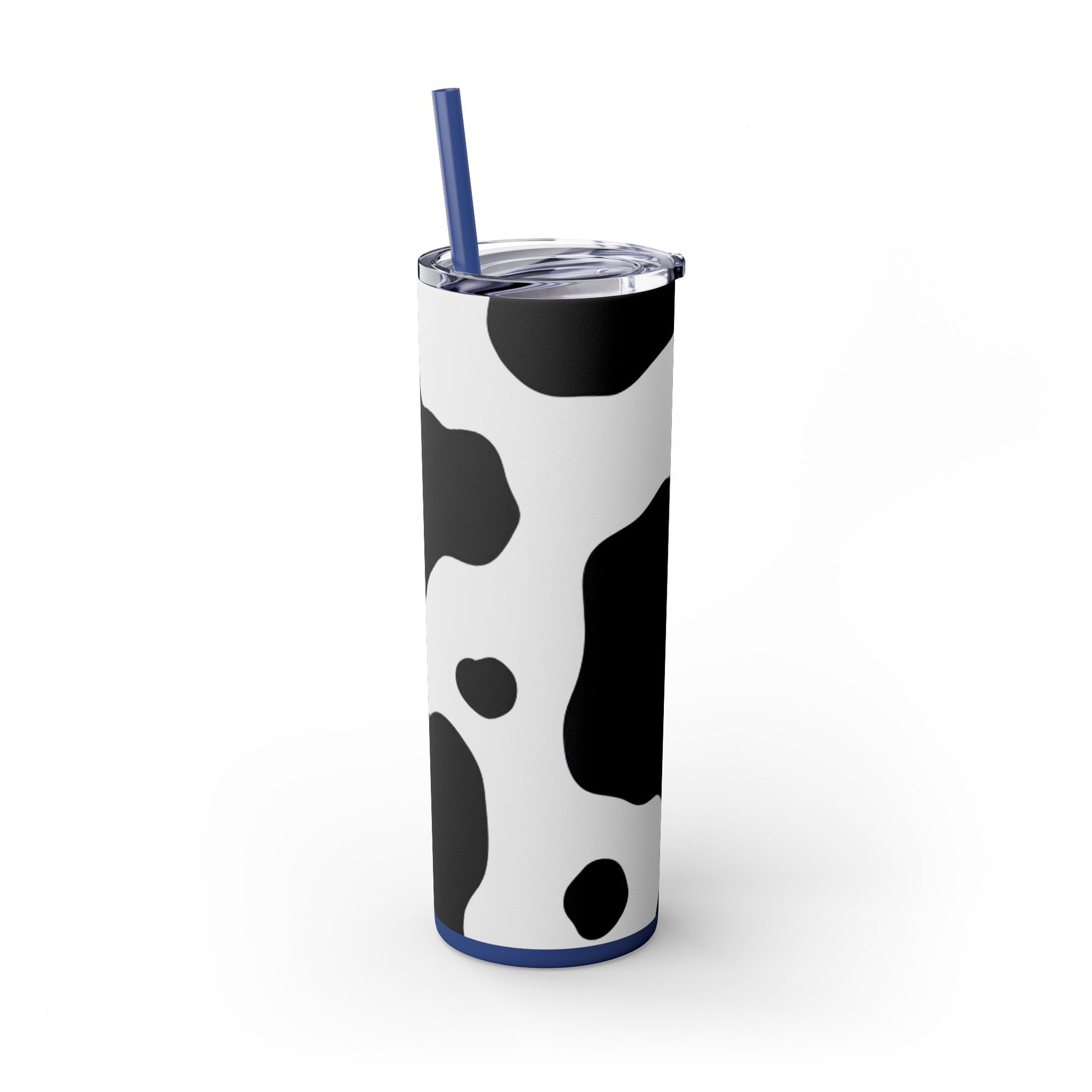 Cow Print Focus Skinny Tumbler with Straw, 20oz, Artsulli - Art is Long, Life is Short, Mug, , , , , , , 