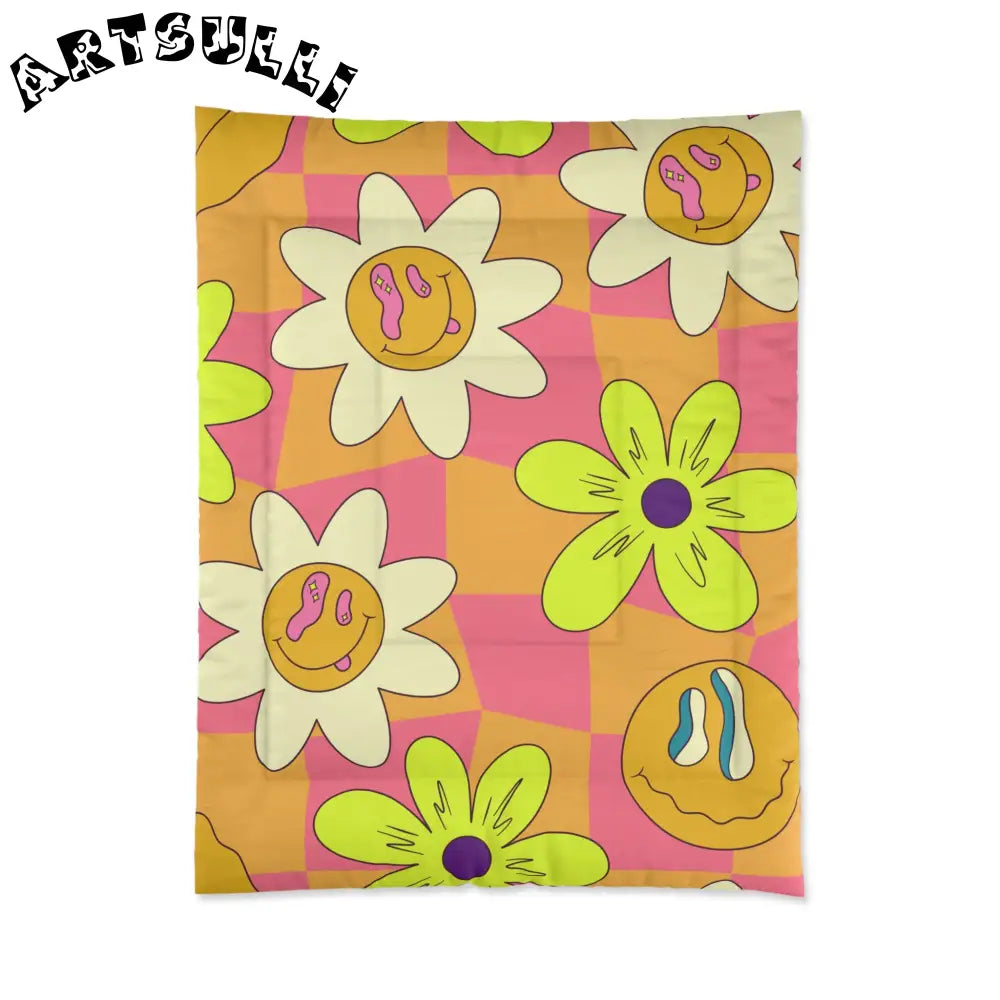 JAKKOUTTHEBXX Trippy Sour Face Rave Comforter JAKKOUTTHEBXX Artsulli