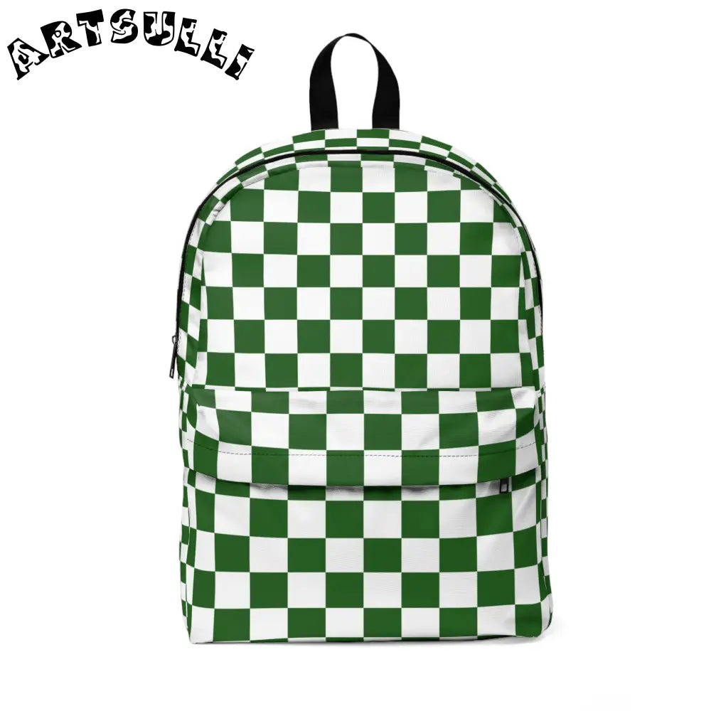 JAKKOUTTHEBXX Checkerboard Dark Green and White Unisex Classic