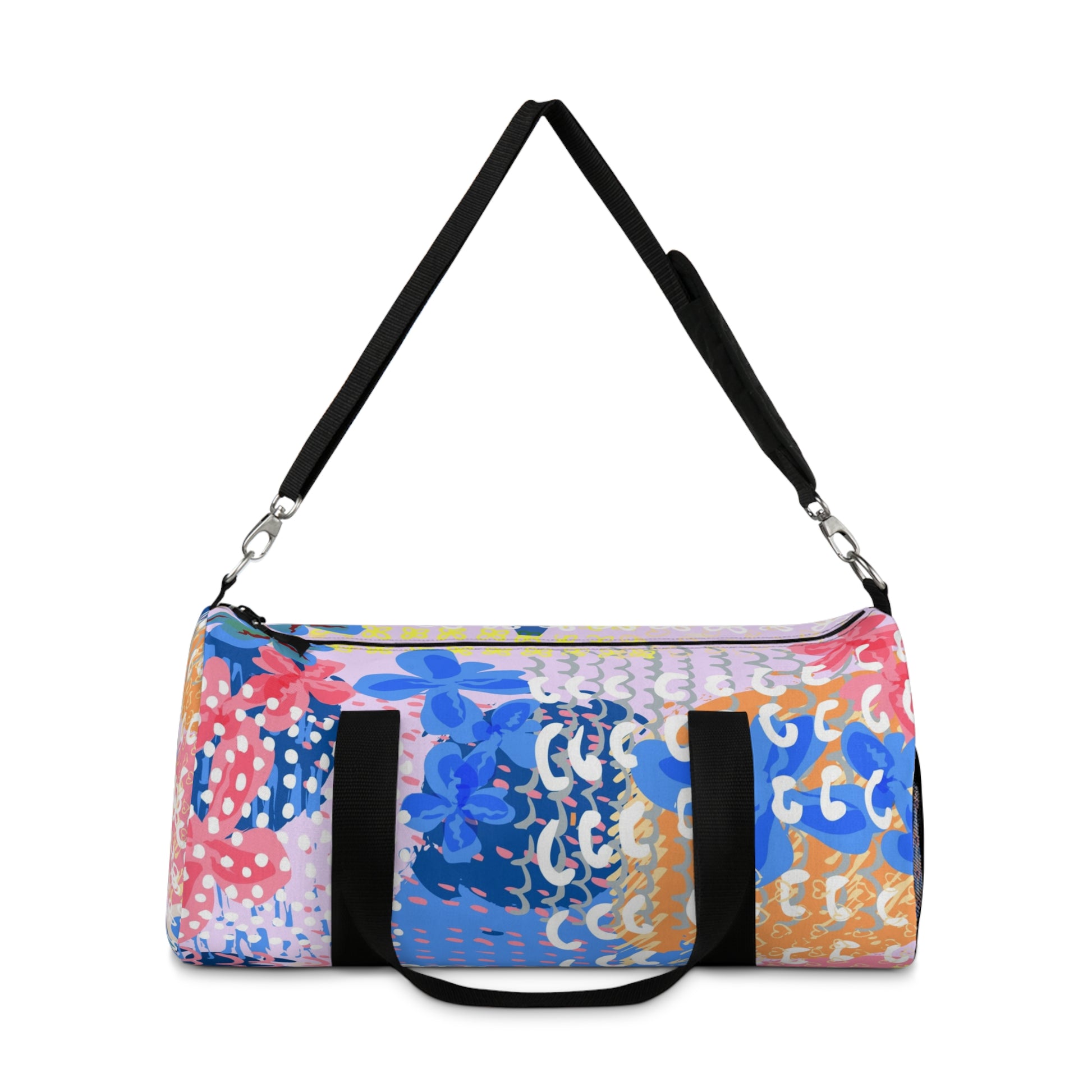 Flowers x Doodles x Hearts II Multi-Color Duffel Bag, Artsulli - Art is Long, Life is Short, Bags, , , , , , , 