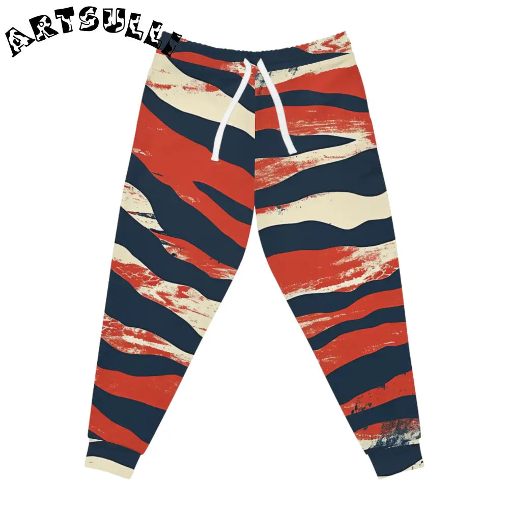 JAKKOUTTHEBXX Camo Tiger Stripes Athletic Joggers (AOP)