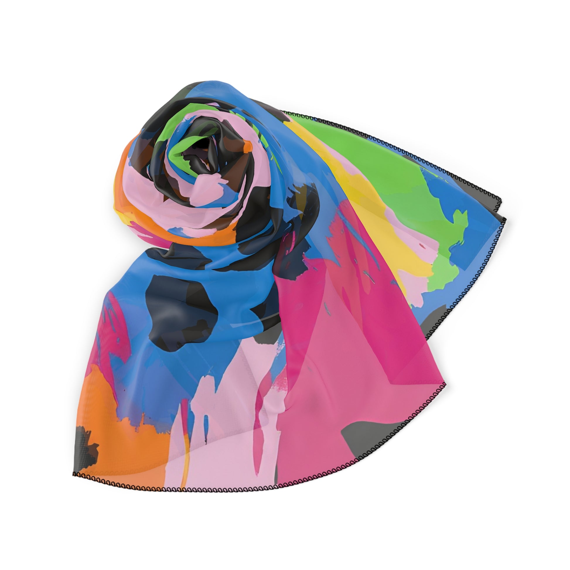 90s Neon Poly Scarf, Artsulli - Art is Long, Life is Short, Accessories, , , , , , , 