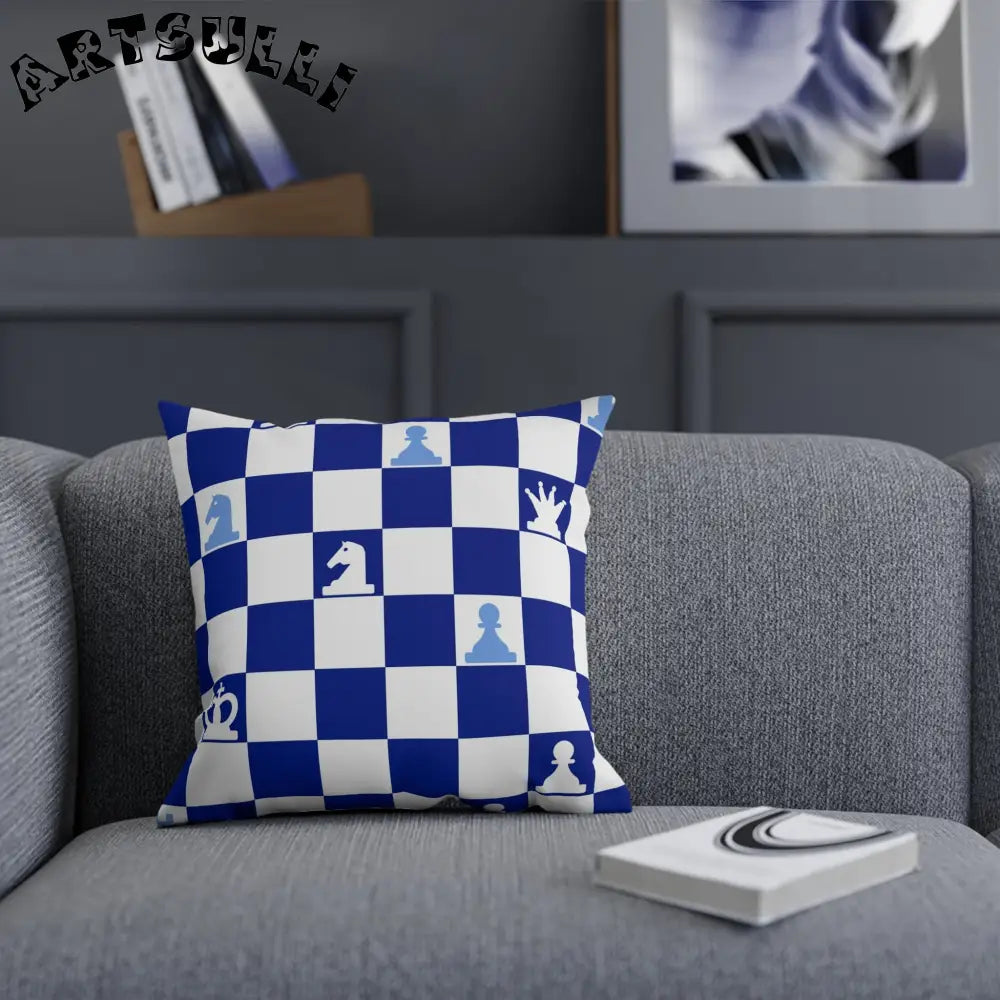 JAKKOUTTHEBXX Checkerboard Cotton Drill Chess Throw Pillow 2025