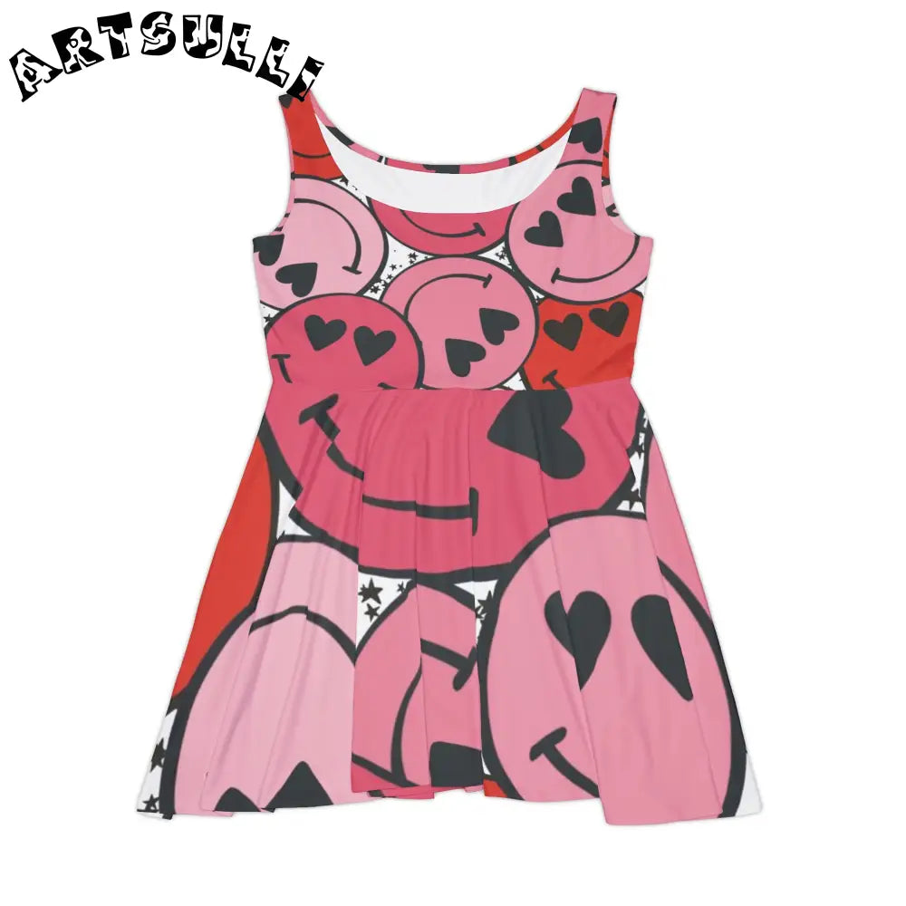 JAKKOUTTHEBXX Smiley Face x Heart Eyes Pink and Red Women’s Skater
