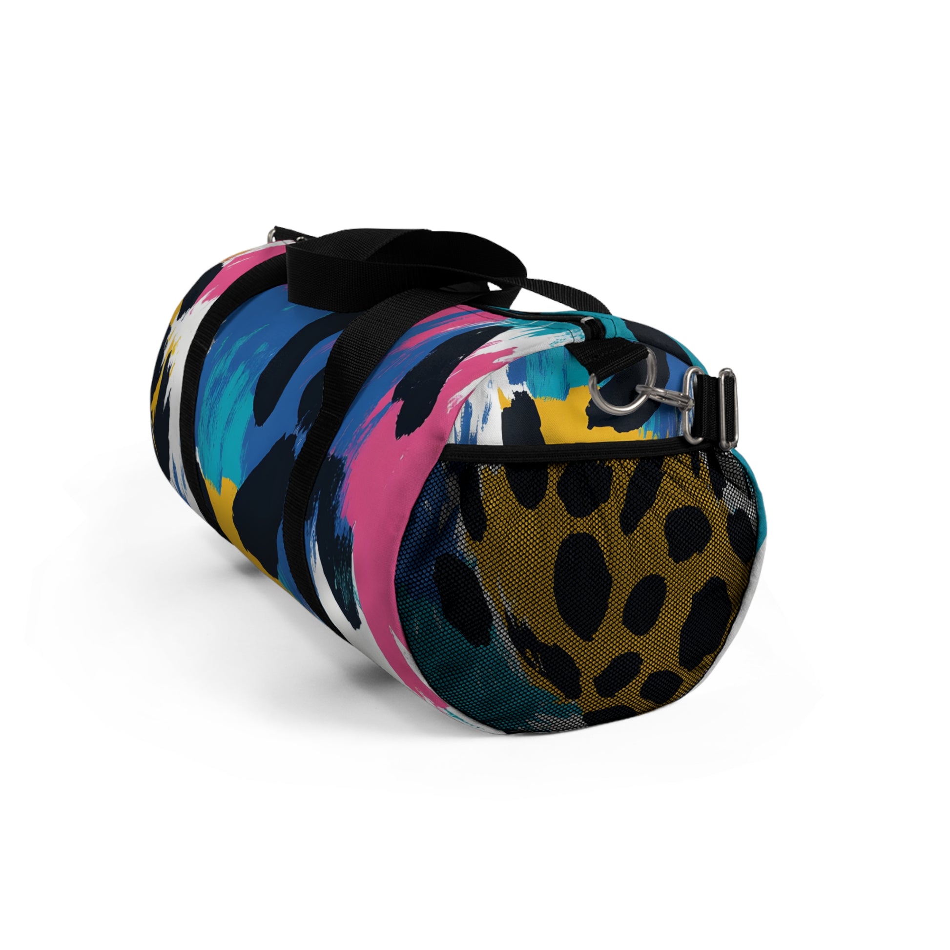 Leopard Print x Paint Brush Strokes Multi-Color Duffel Bag, Artsulli - Art is Long, Life is Short, Bags, , , , , , , 