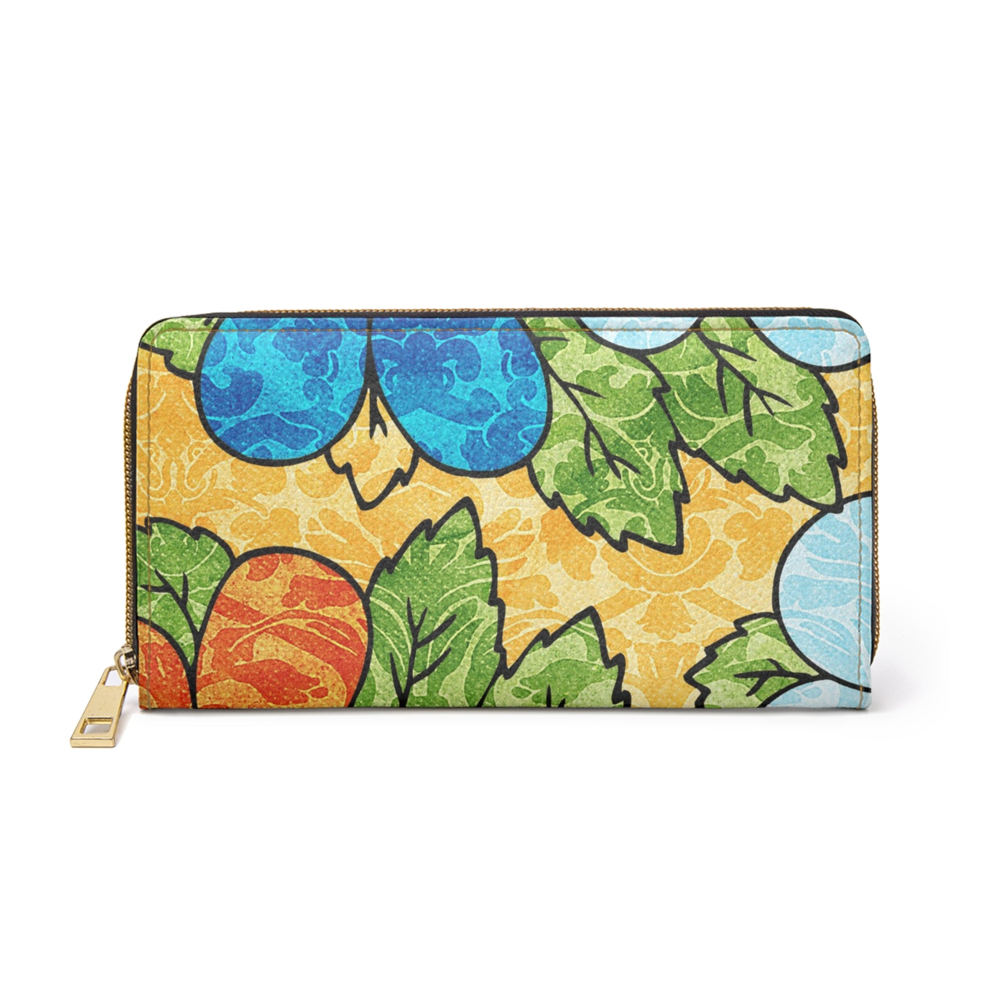 Groovy Yellow Floral Kl Zipper Wallet, Artsulli - Art is Long, Life is Short, Accessories, Size, One size, Color, White, , , 17438066786786026809