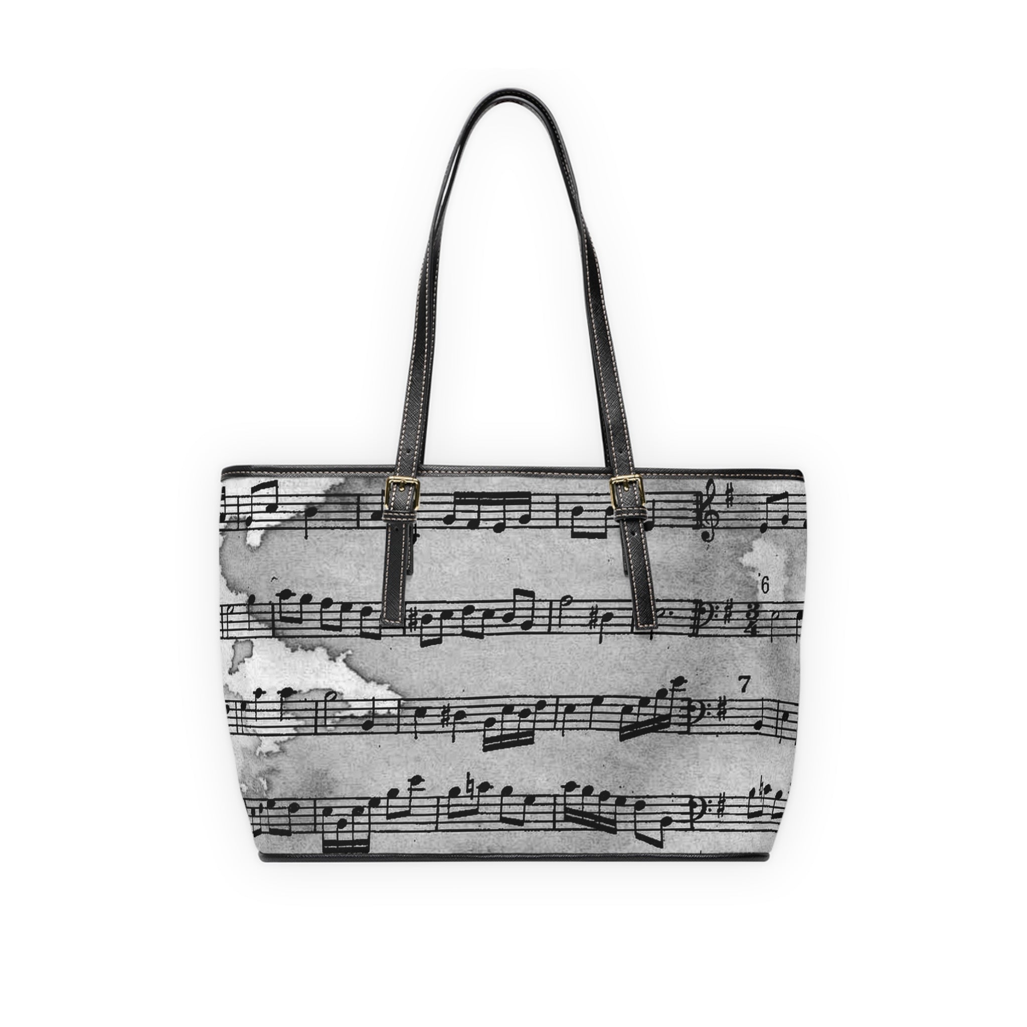 Drip Spill Type Beat Sheet Music Black PU Leather Shoulder Bag, Artsulli - Art is Long, Life is Short, Bags, , , , , , , 