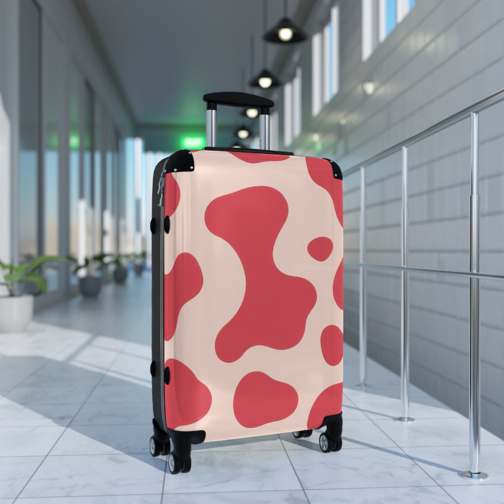 Red Jungle Cow Suitcase, Artsulli - Art is Long, Life is Short, Bags, , , , , , , 