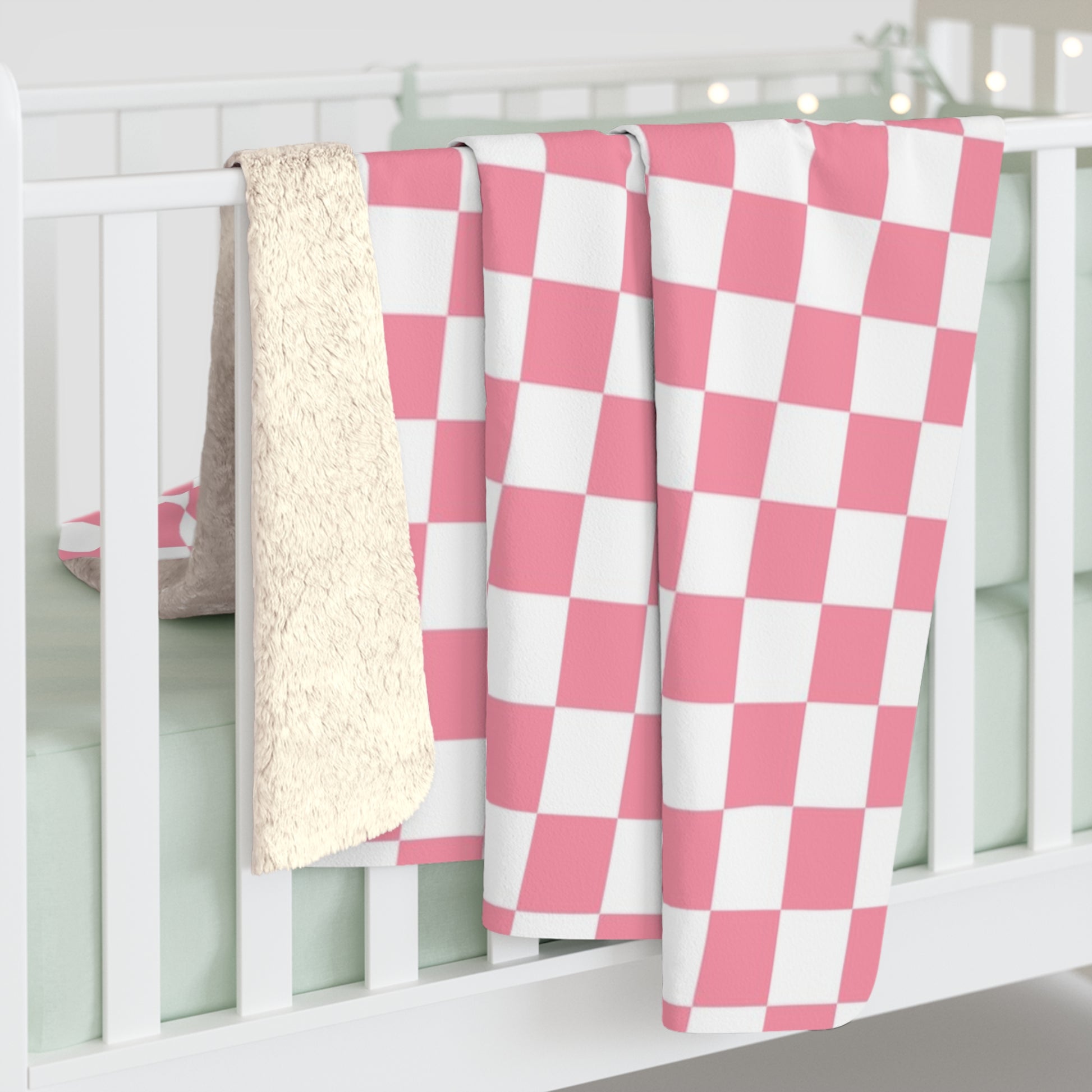 Brigandine Checkered Scene Sherpa Fleece Blanket, Artsulli - Art is Long, Life is Short, Home Decor, , , , , , , 