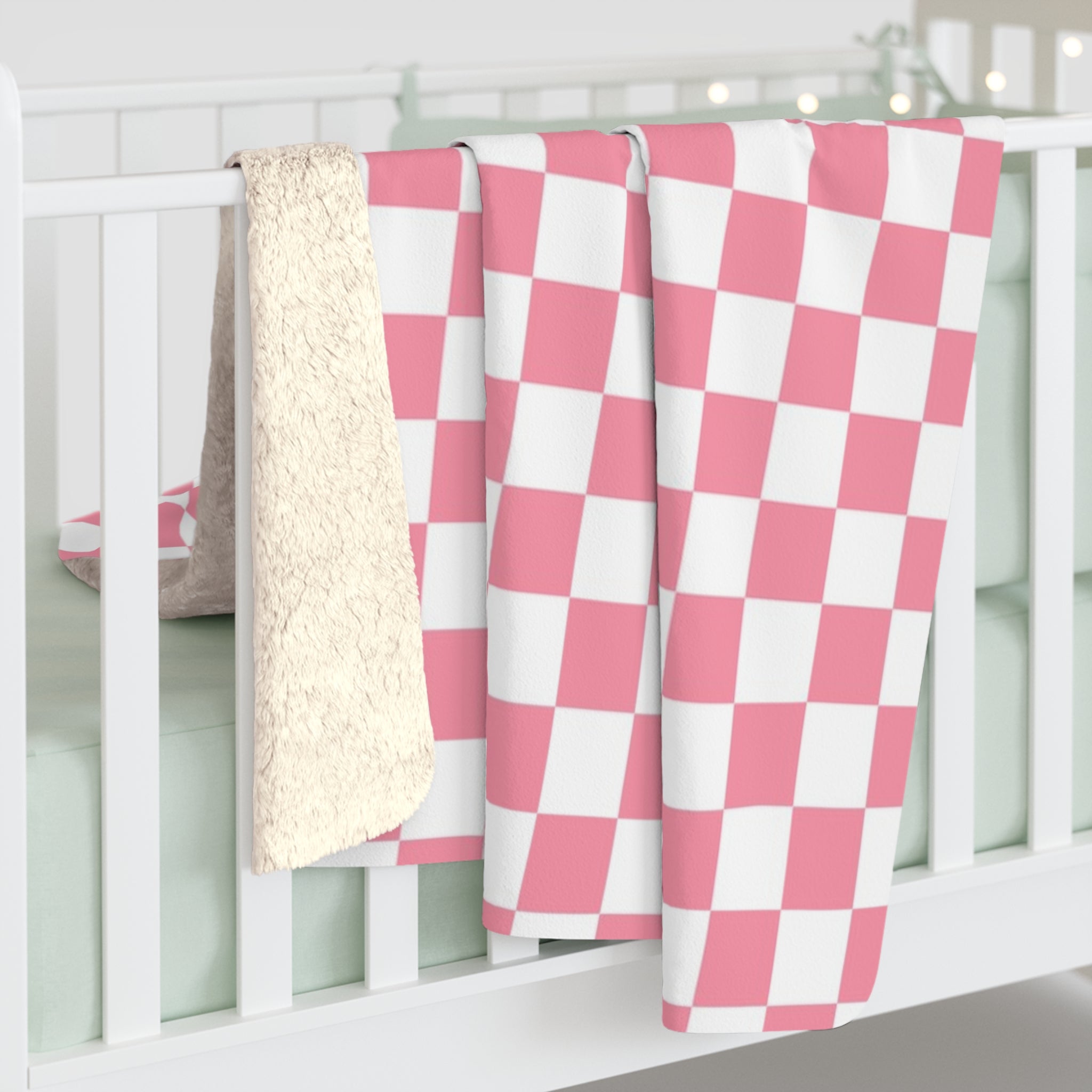 Brigandine Checkered Scene Sherpa Fleece Blanket, Artsulli - Art is Long, Life is Short, Home Decor, , , , , , , 