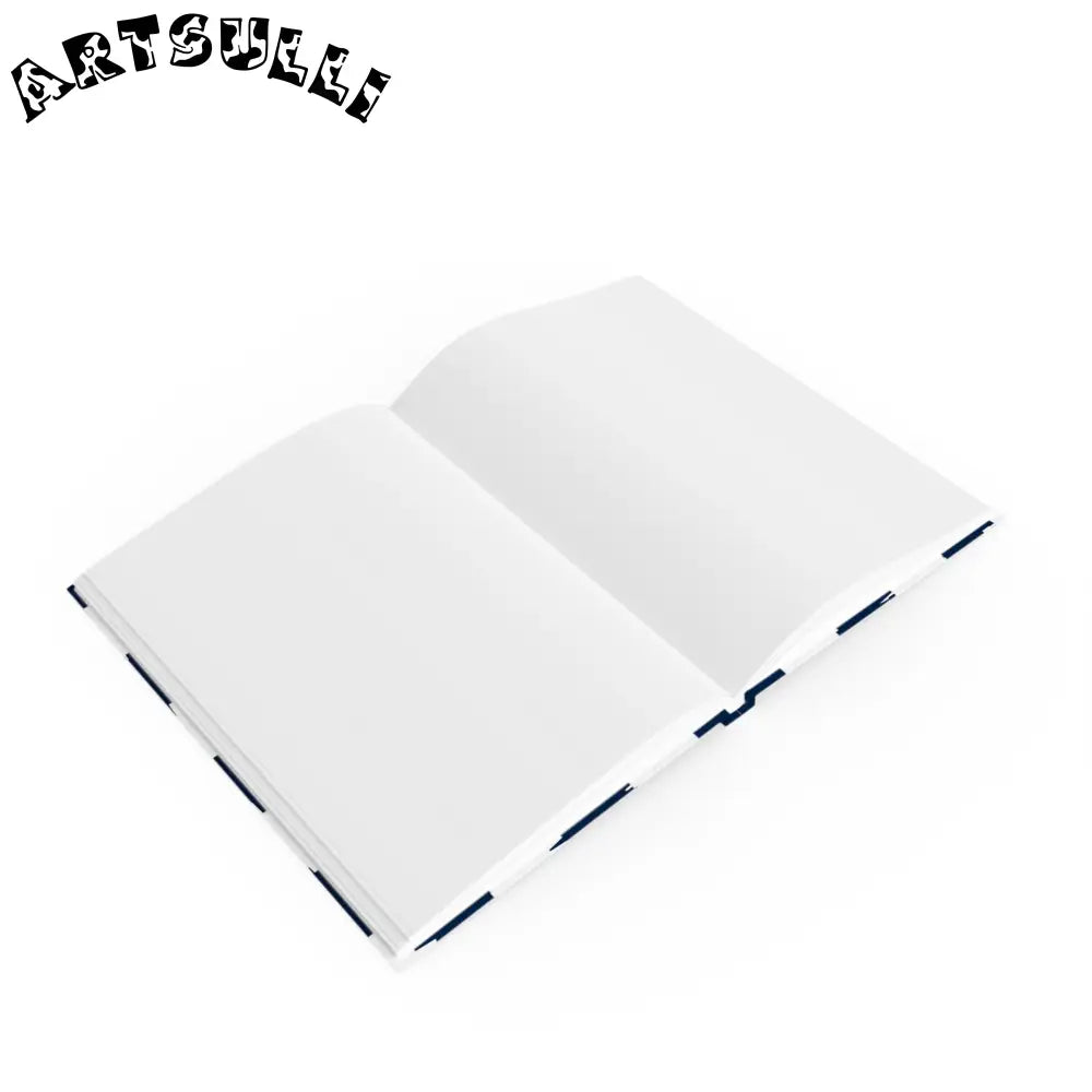 JAKKOUTTHEBXX Checkerboard White and Navy Blue Hard Backed Journal