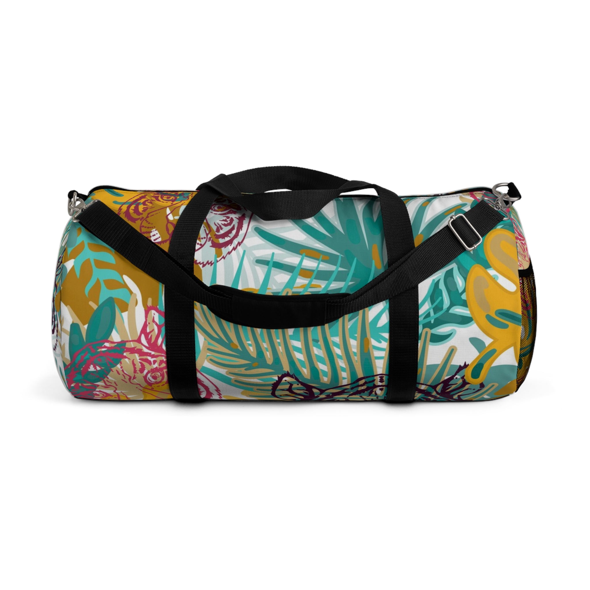 Tropical Jungle Tigers Brown and Green Duffel Bag, Artsulli - Art is Long, Life is Short, Bags, Size, Large, , , , , 14408097976903