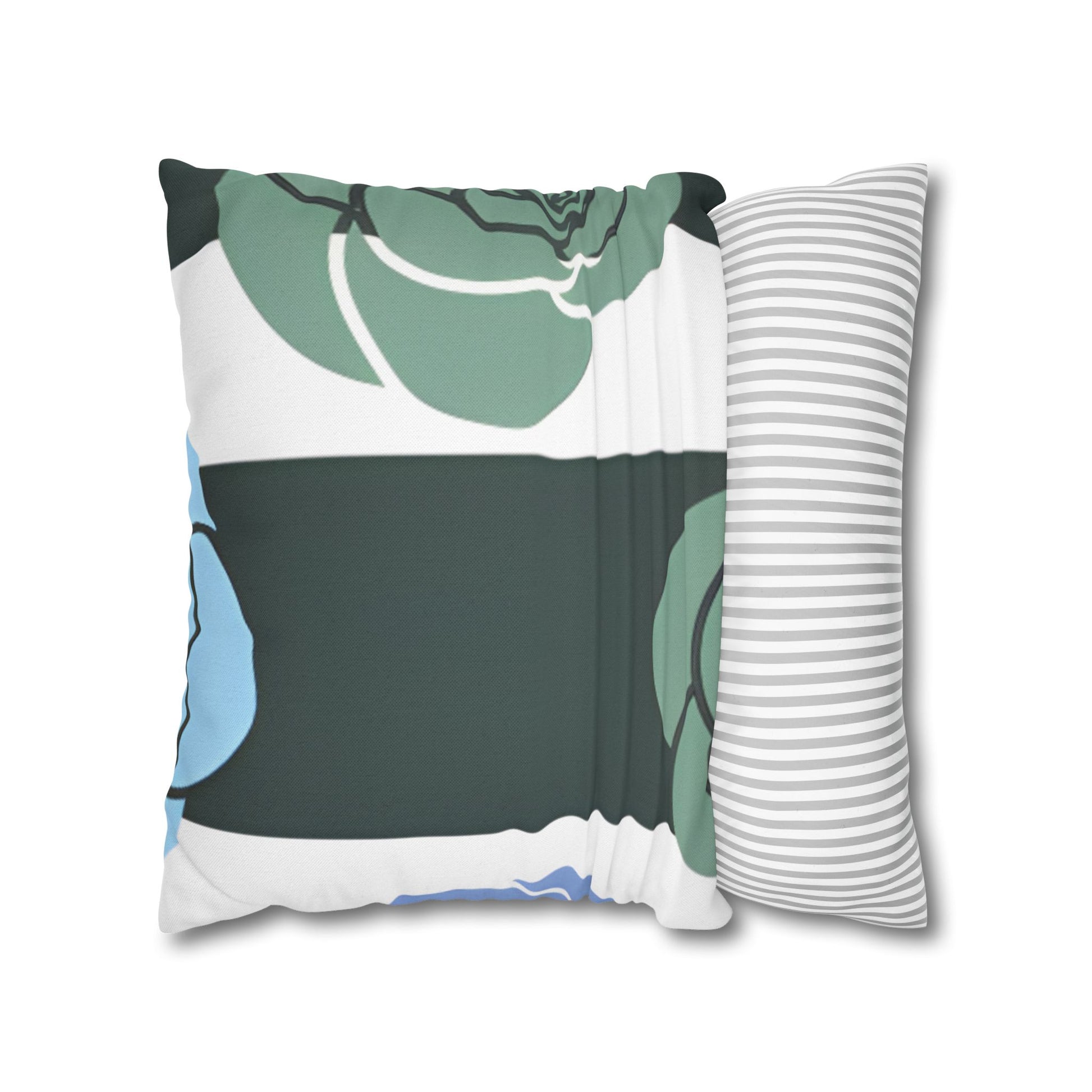 Striped Rose Garden Spun Polyester Square Pillowcase, Artsulli - Art is Long, Life is Short, Home Decor, , , , , , , 