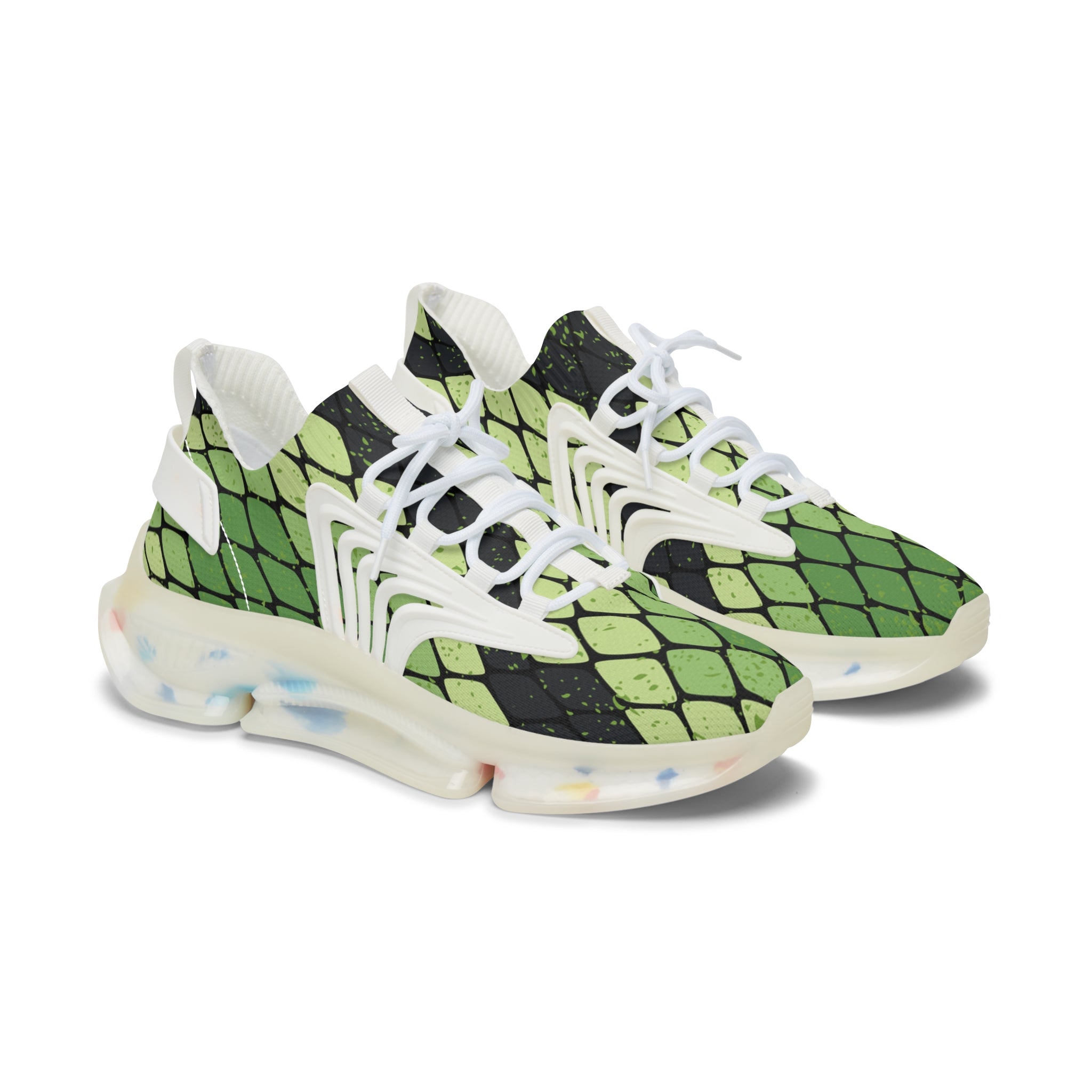 Snake Skin Women's Mesh Sneakers, Artsulli - Art is Long, Life is Short, Shoes, Color, White sole, Size, US 5.5, , , 11383676572003