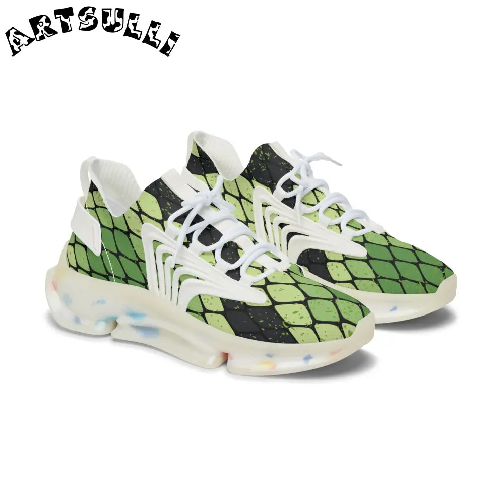 JAKKOUTTHEBXX Snake Skin Women’s Mesh Sneakers JAKKOUTTHEBXX