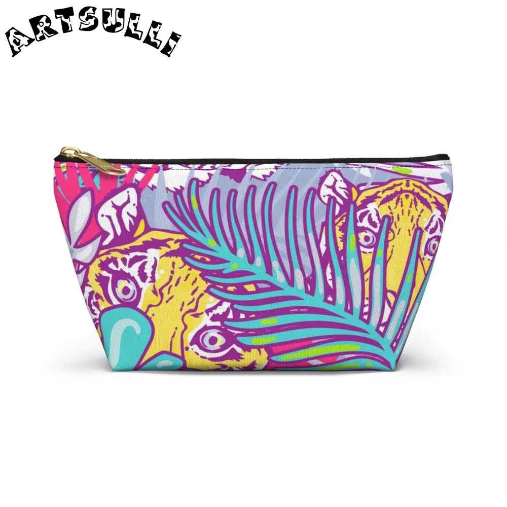 JAKKOUTTHEBXX Tropical Floral Tigers Torquise and Purple Accessory